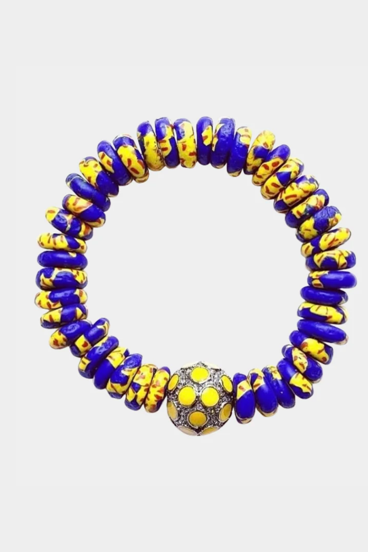 Yellow & Blue Ghana Bracelet Diamond Ball