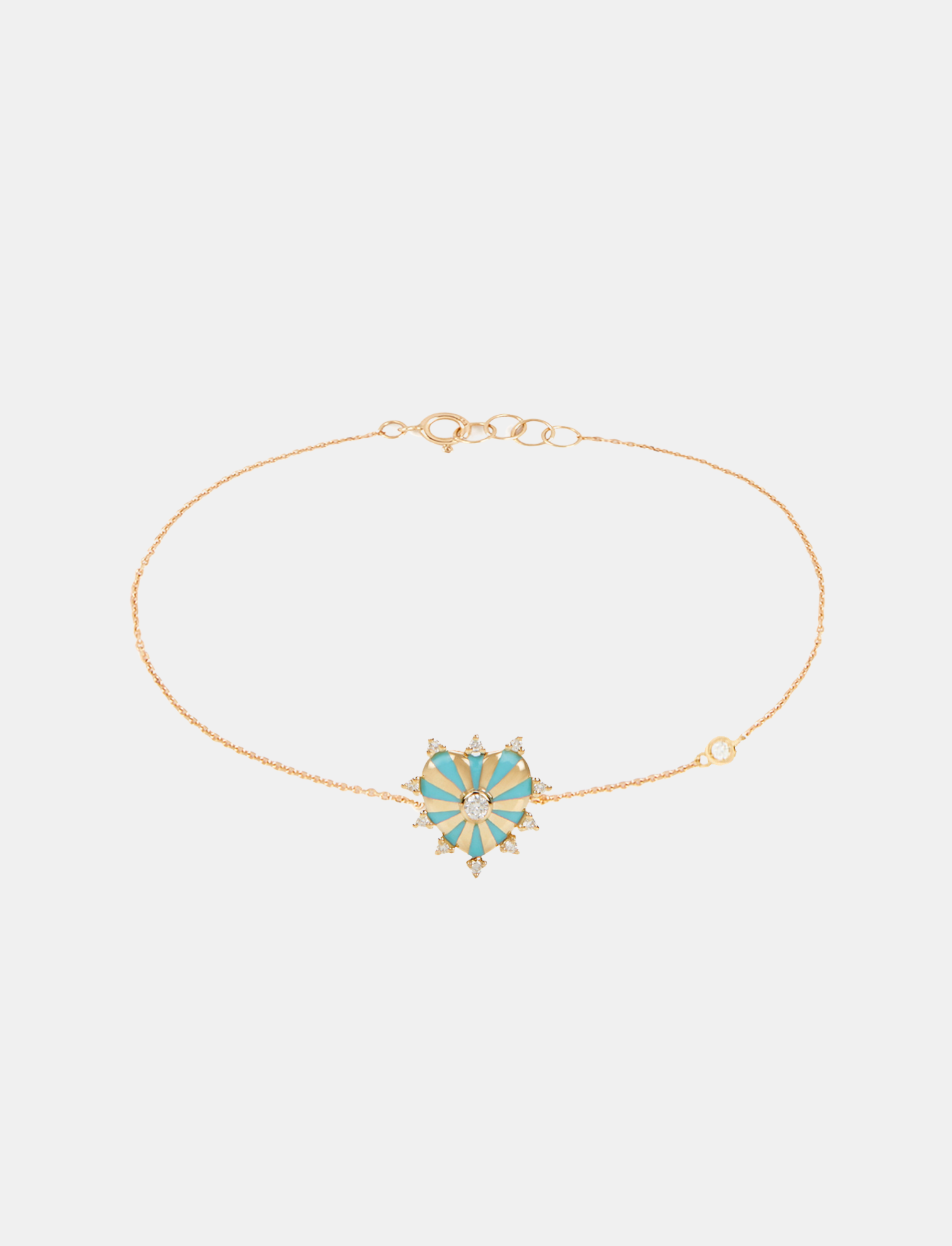 Mini Mila Heart Bracelet with Diamonds