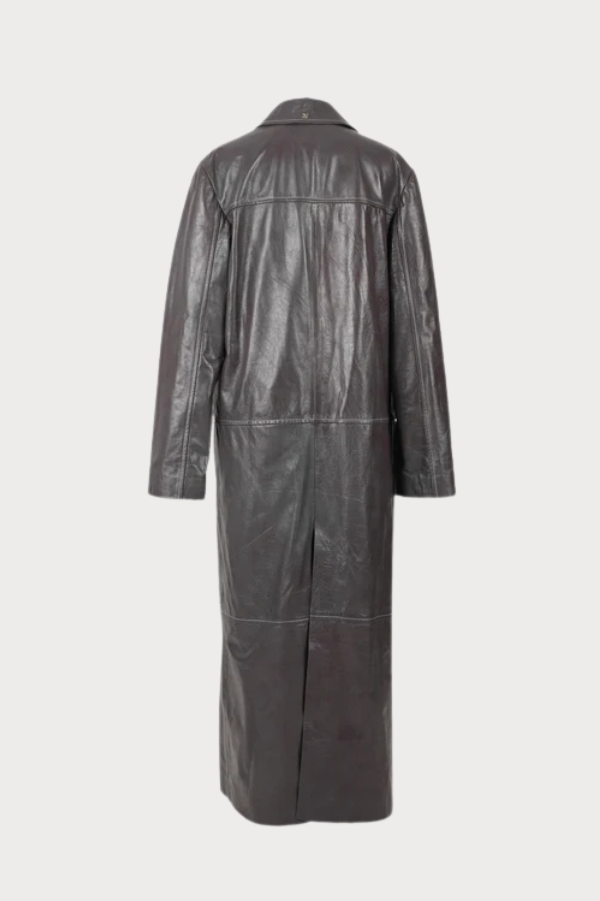Gemma Leather Coat Pewter