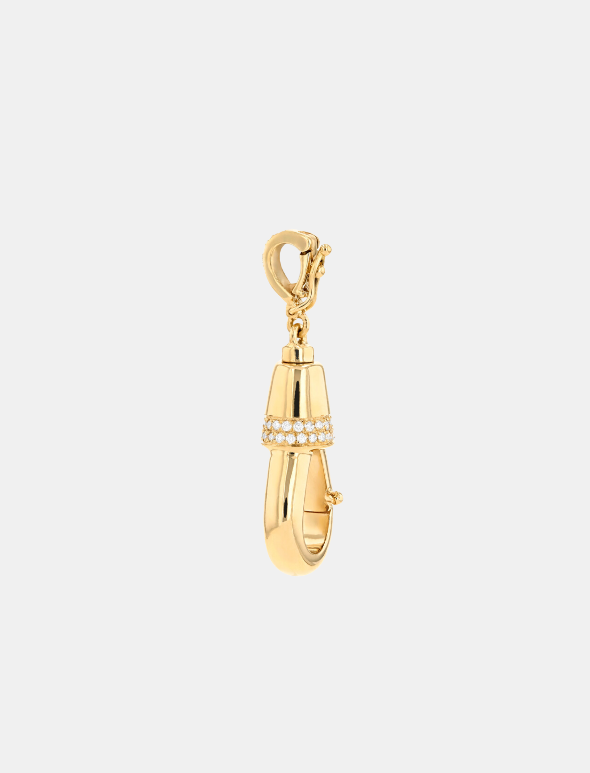 2 White Diamond Rows Pendant
