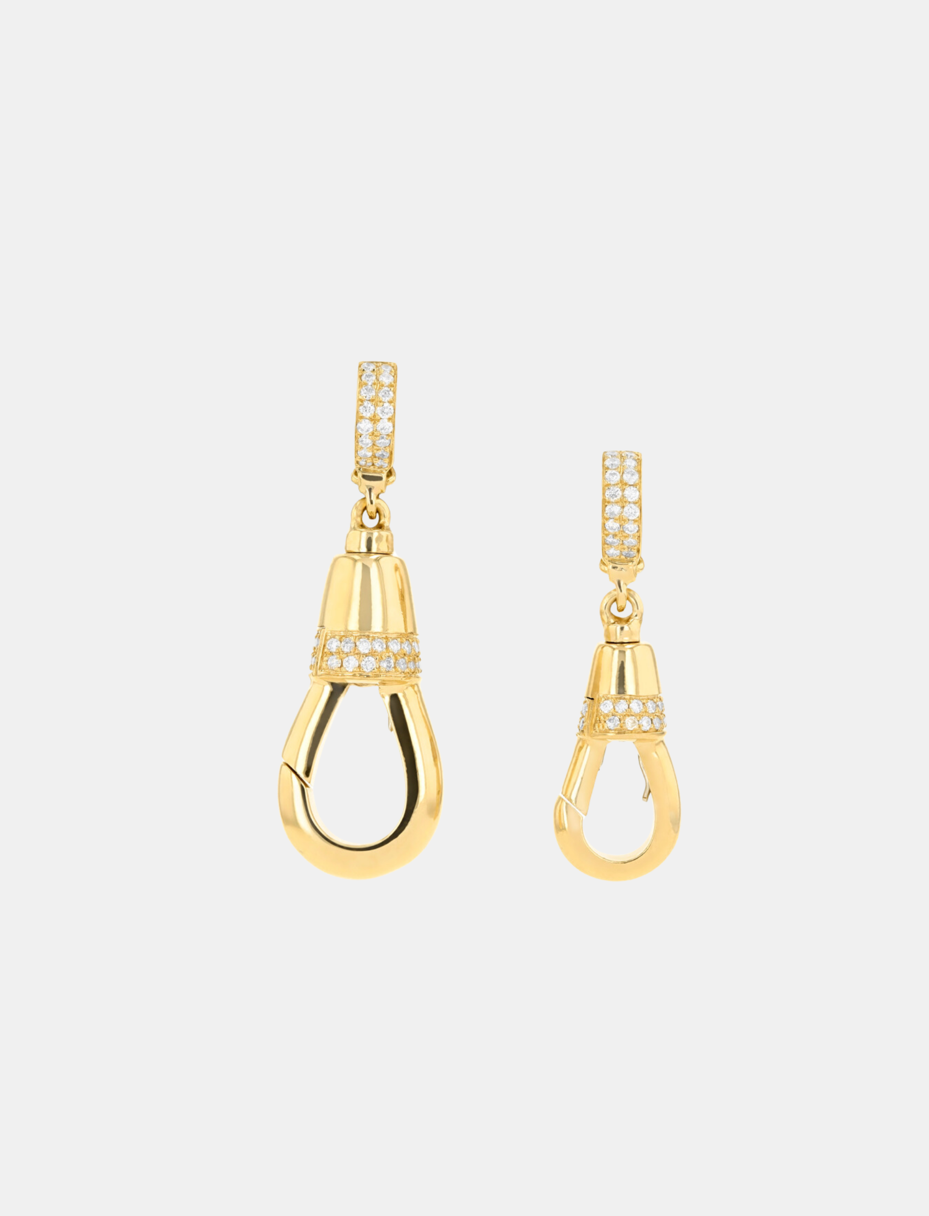 2 White Diamond Rows Pendant