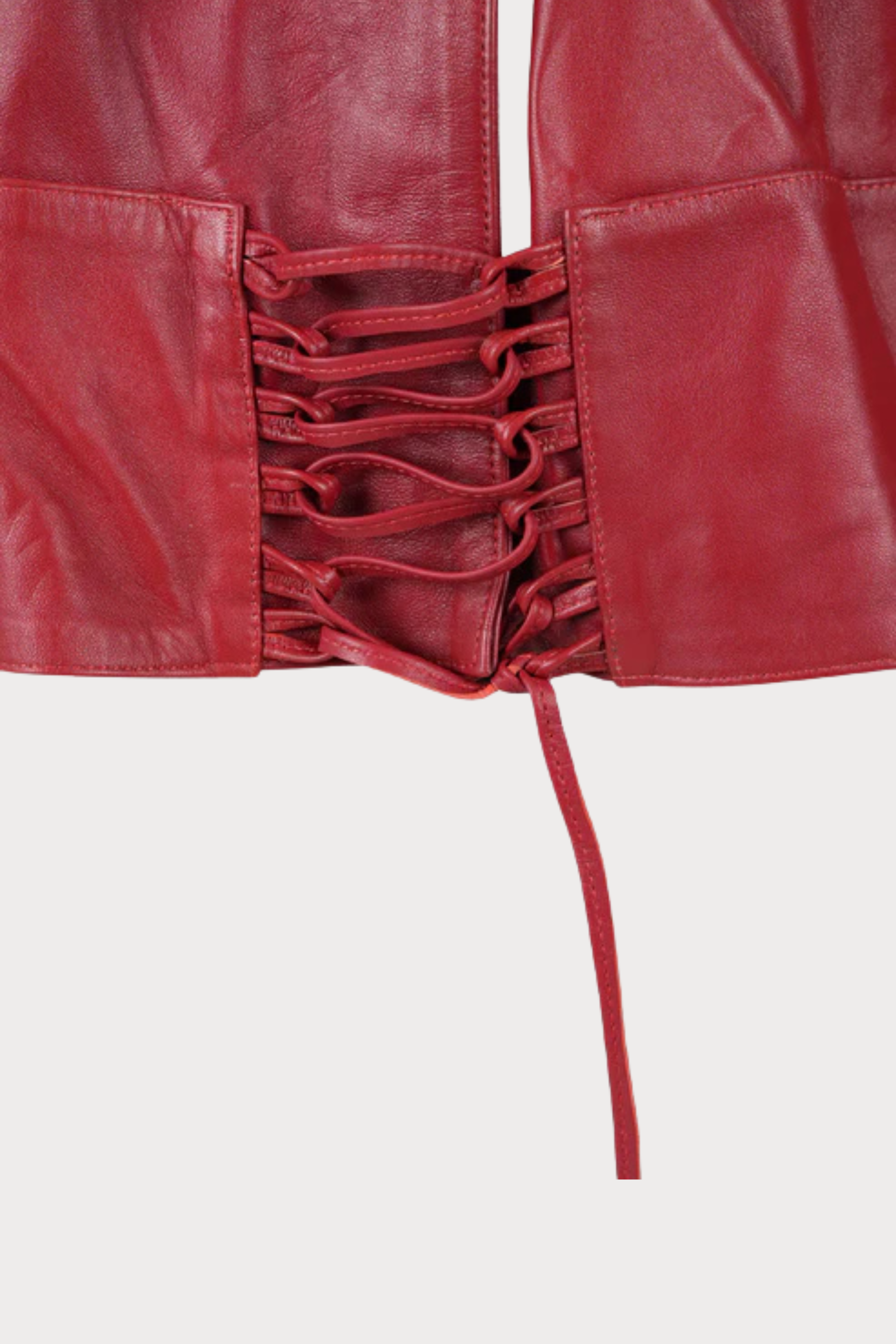 Jade Leather Jacket Red