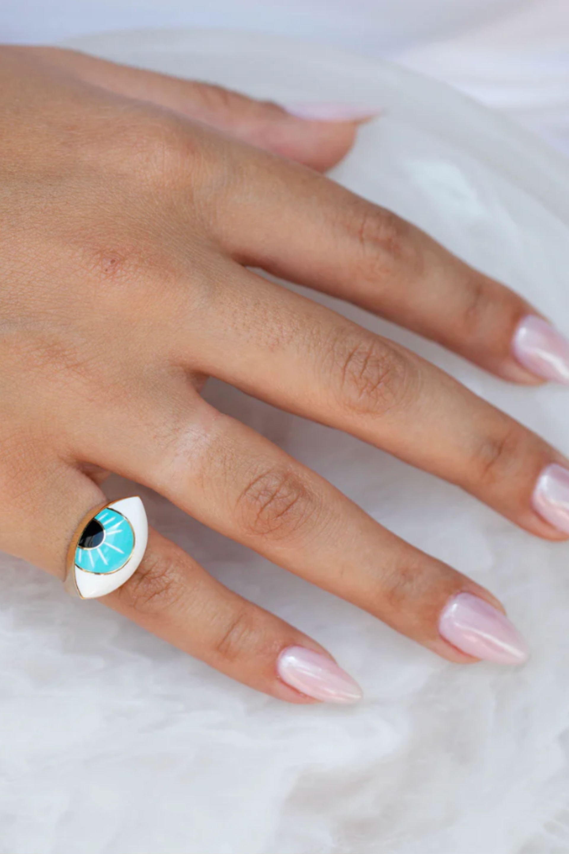 Aqua Eye Ring
