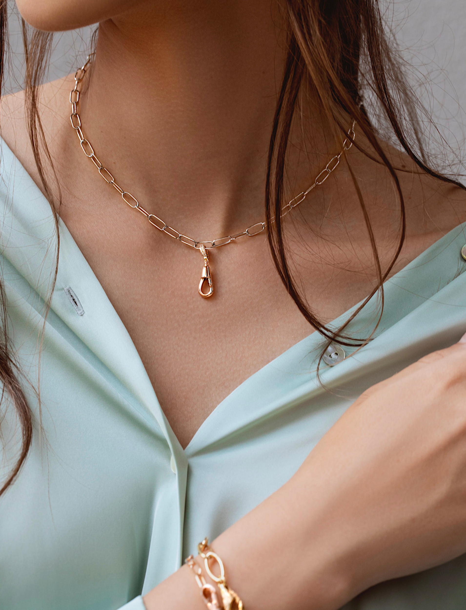 Gold Hook Pendant