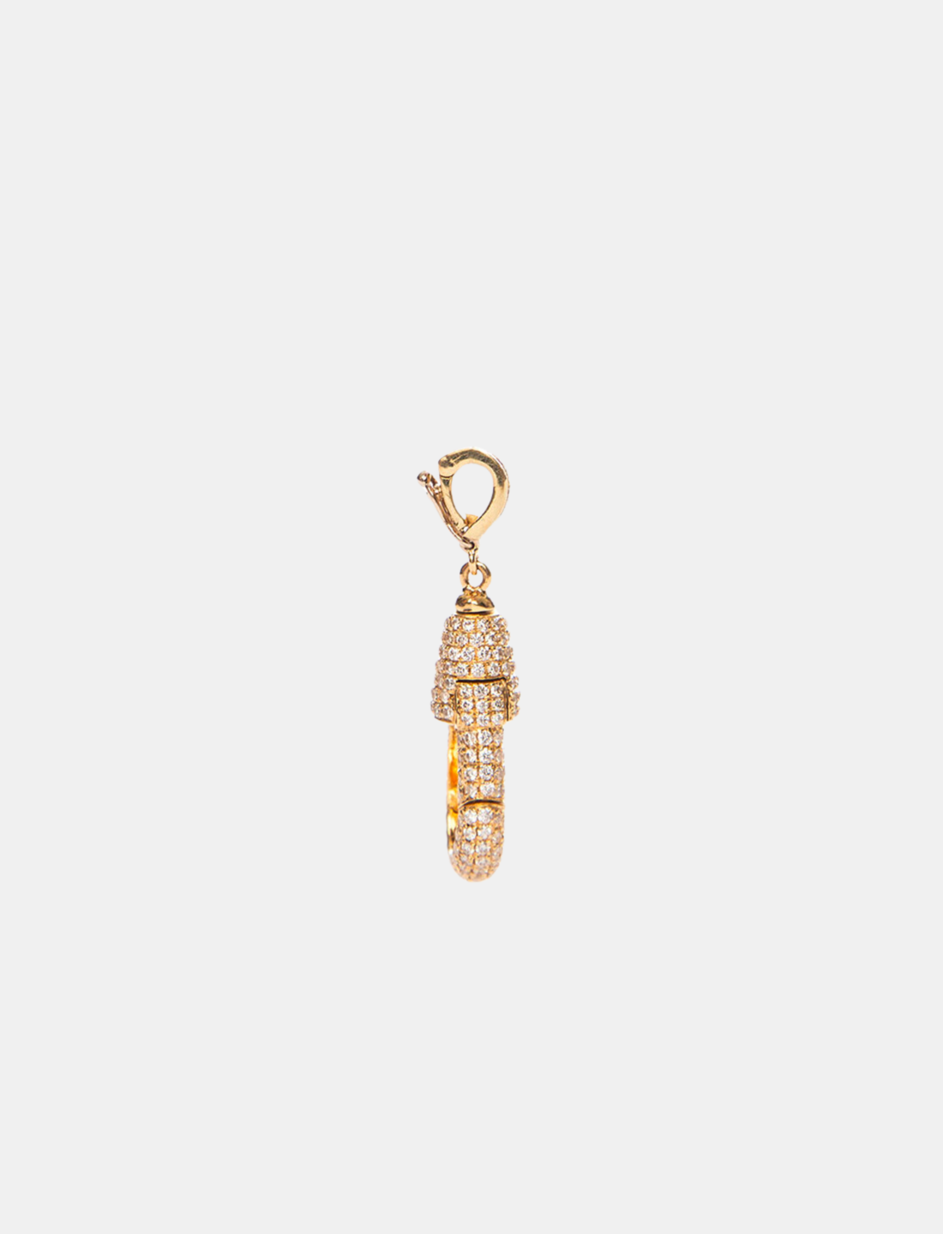 Small White Diamond Hook Pendant
