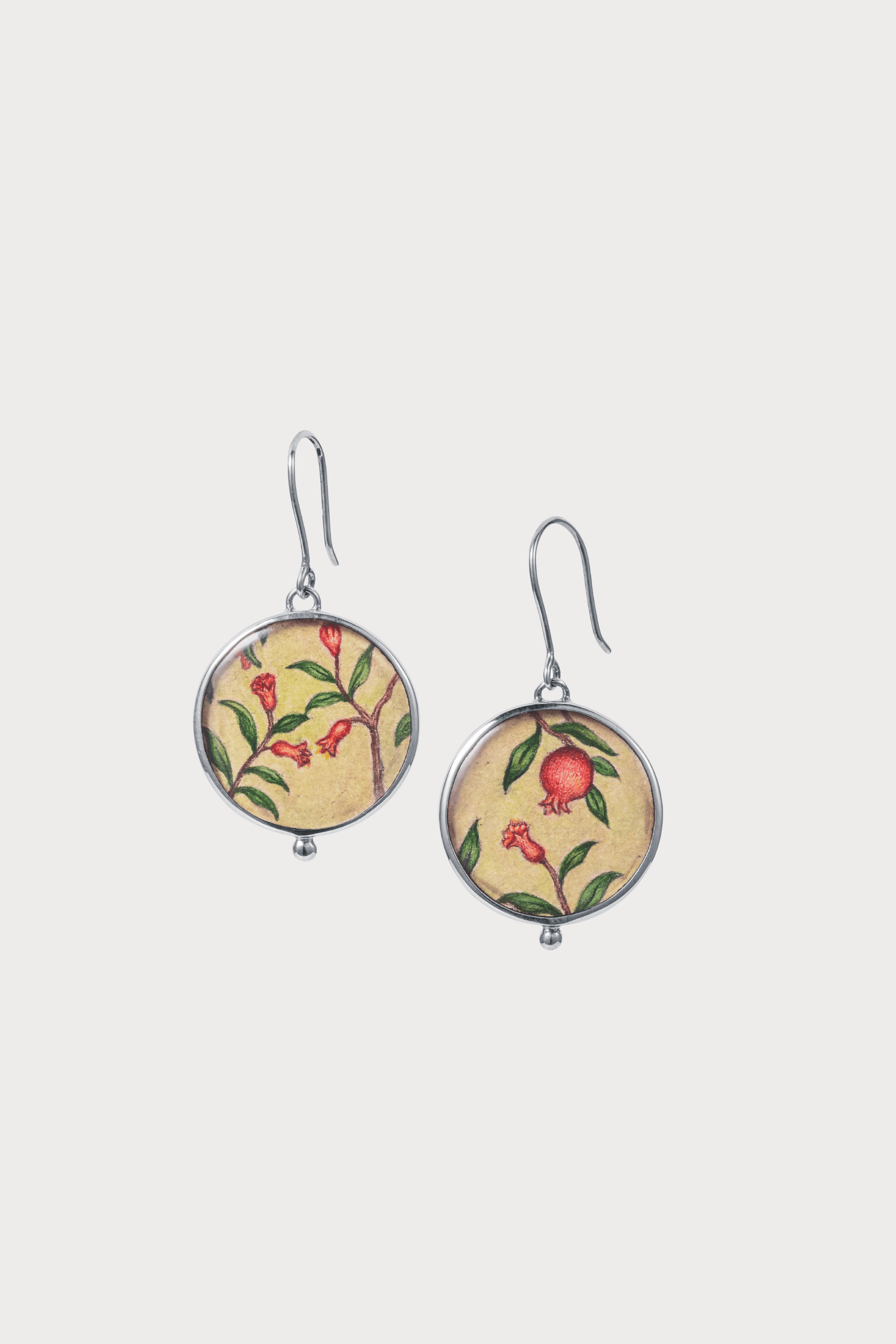 Min Painting Round Earrings