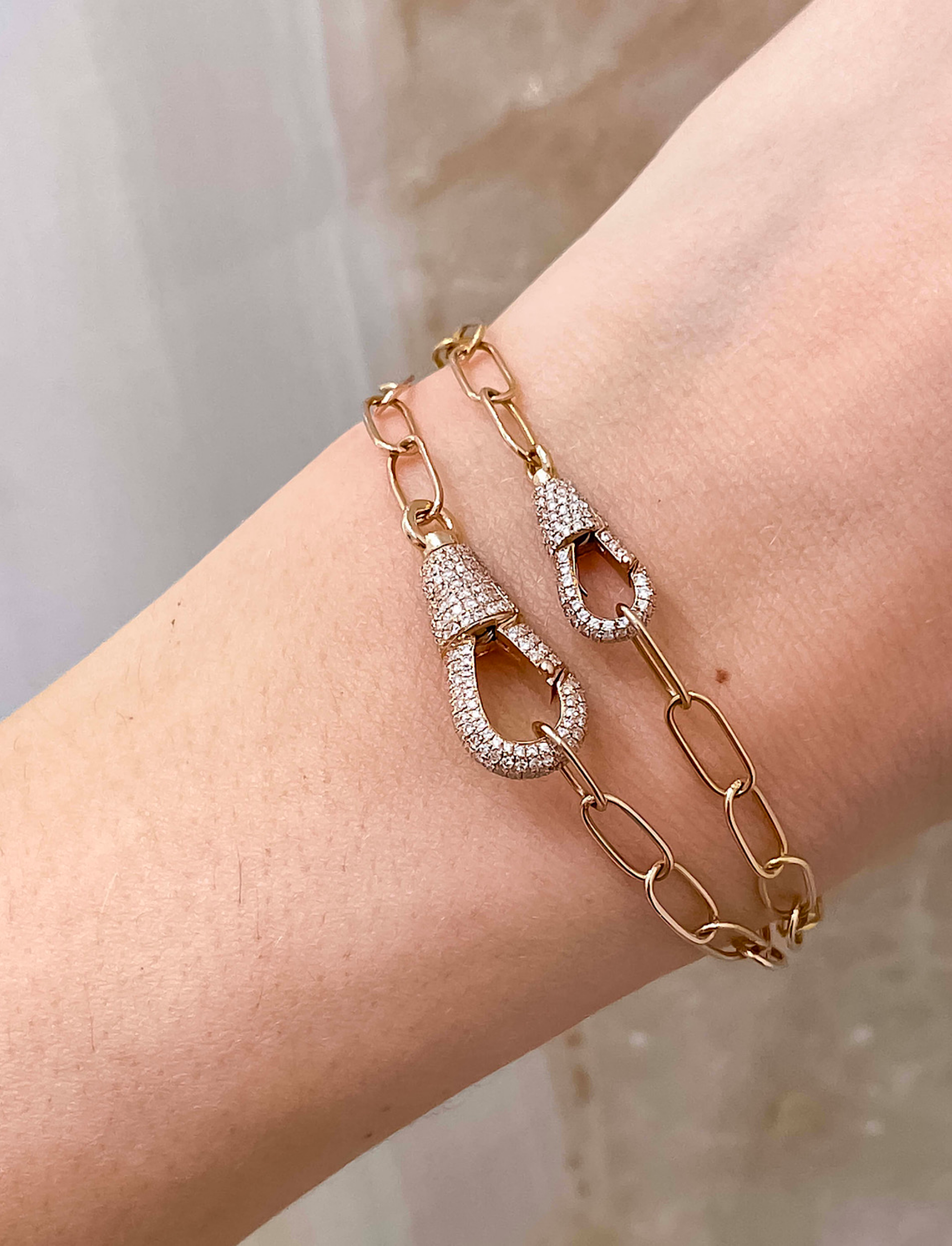 White Diamond Hook Bracelet
