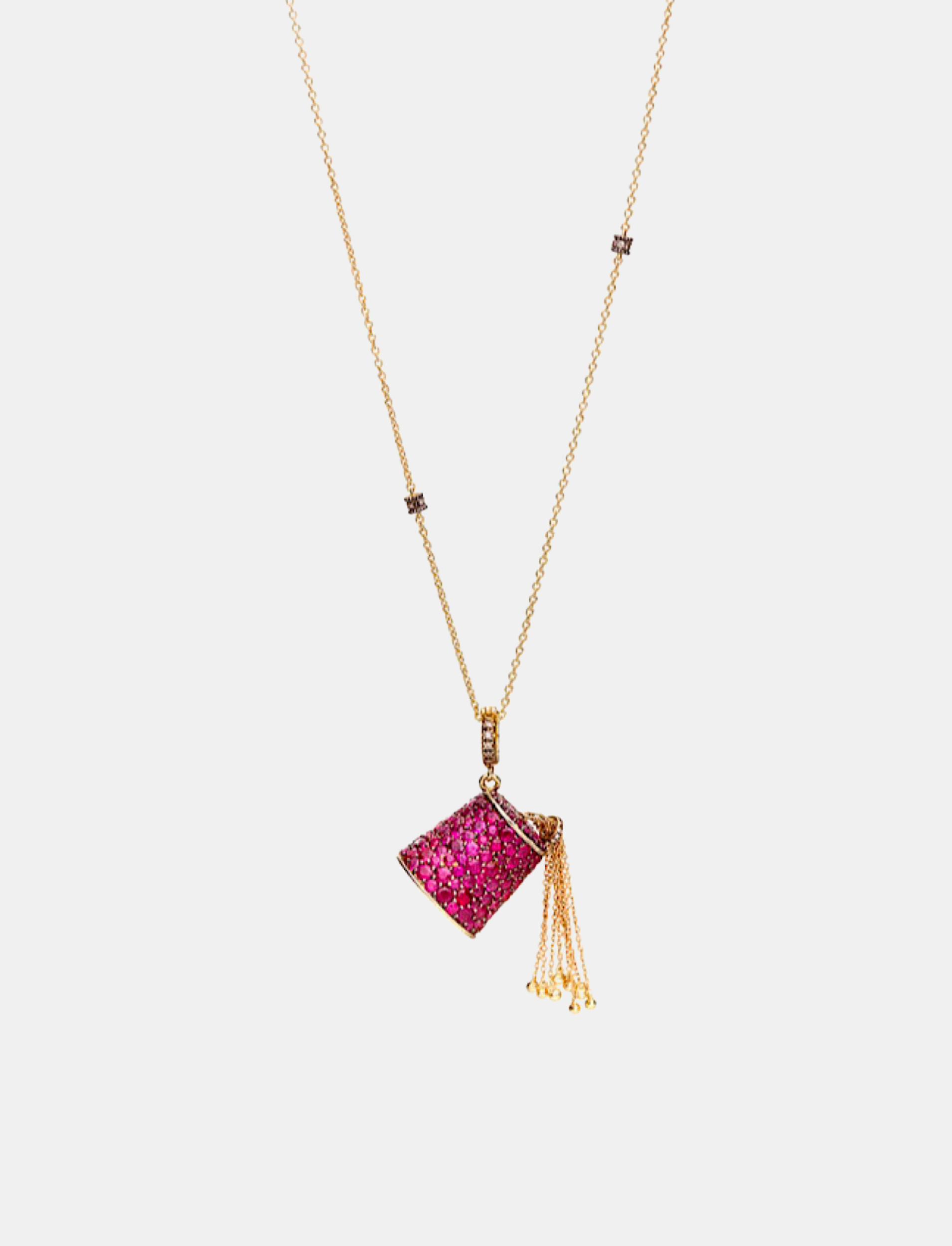 Small Ruby Tarbouche Pendant