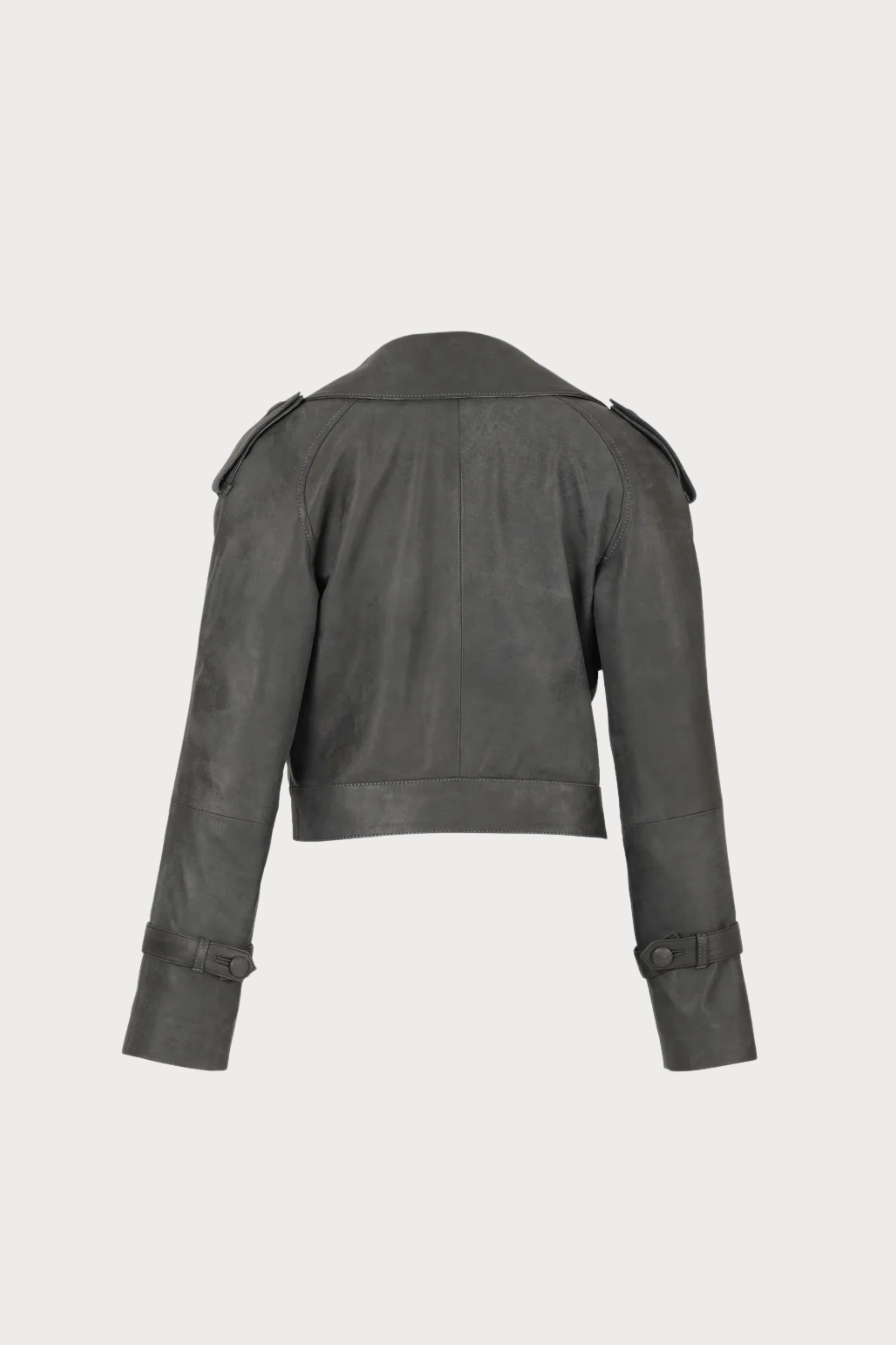 Audax Leather Jacket Washed Grey