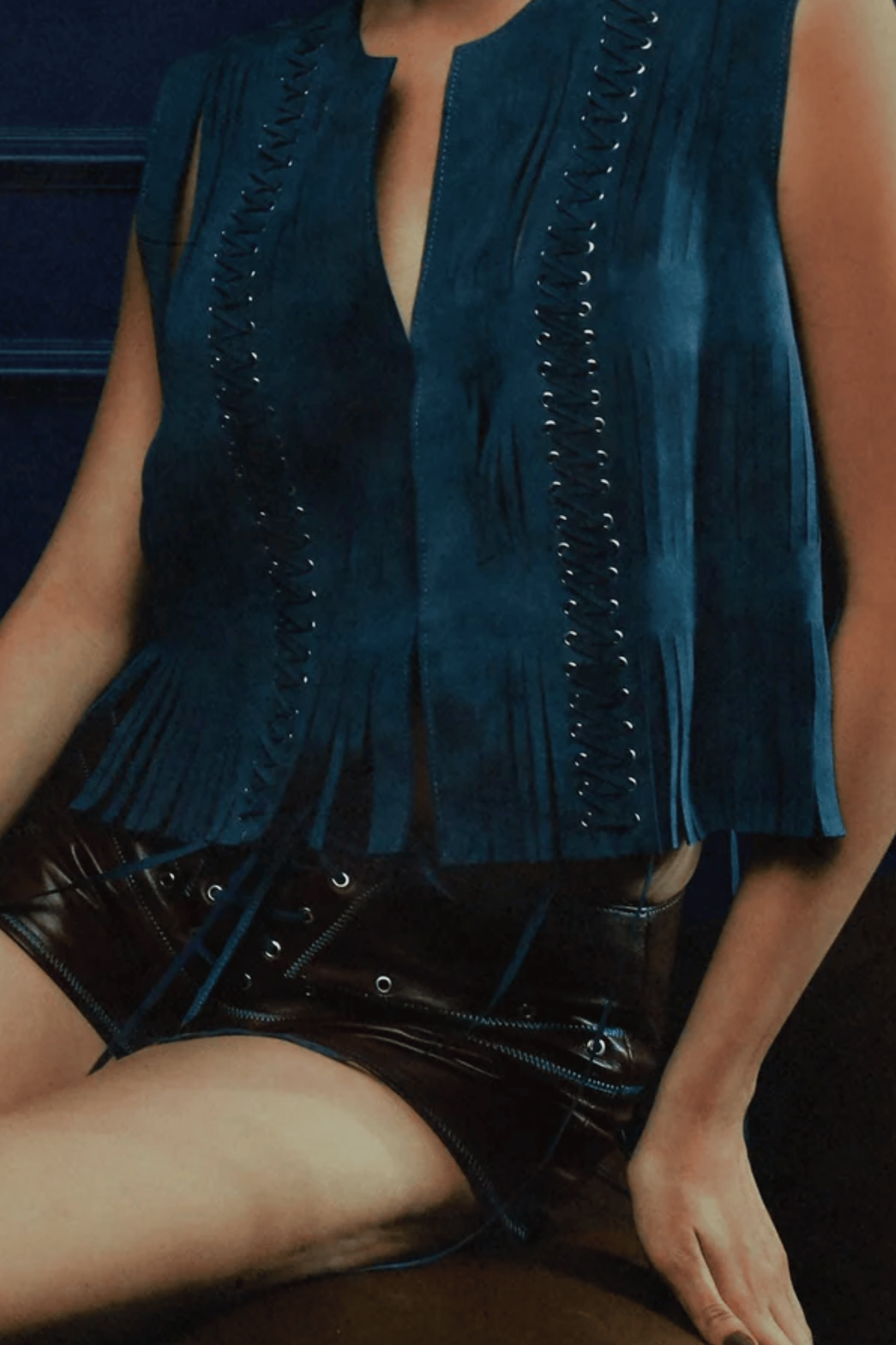 Caniayla II Suede Vest Blue