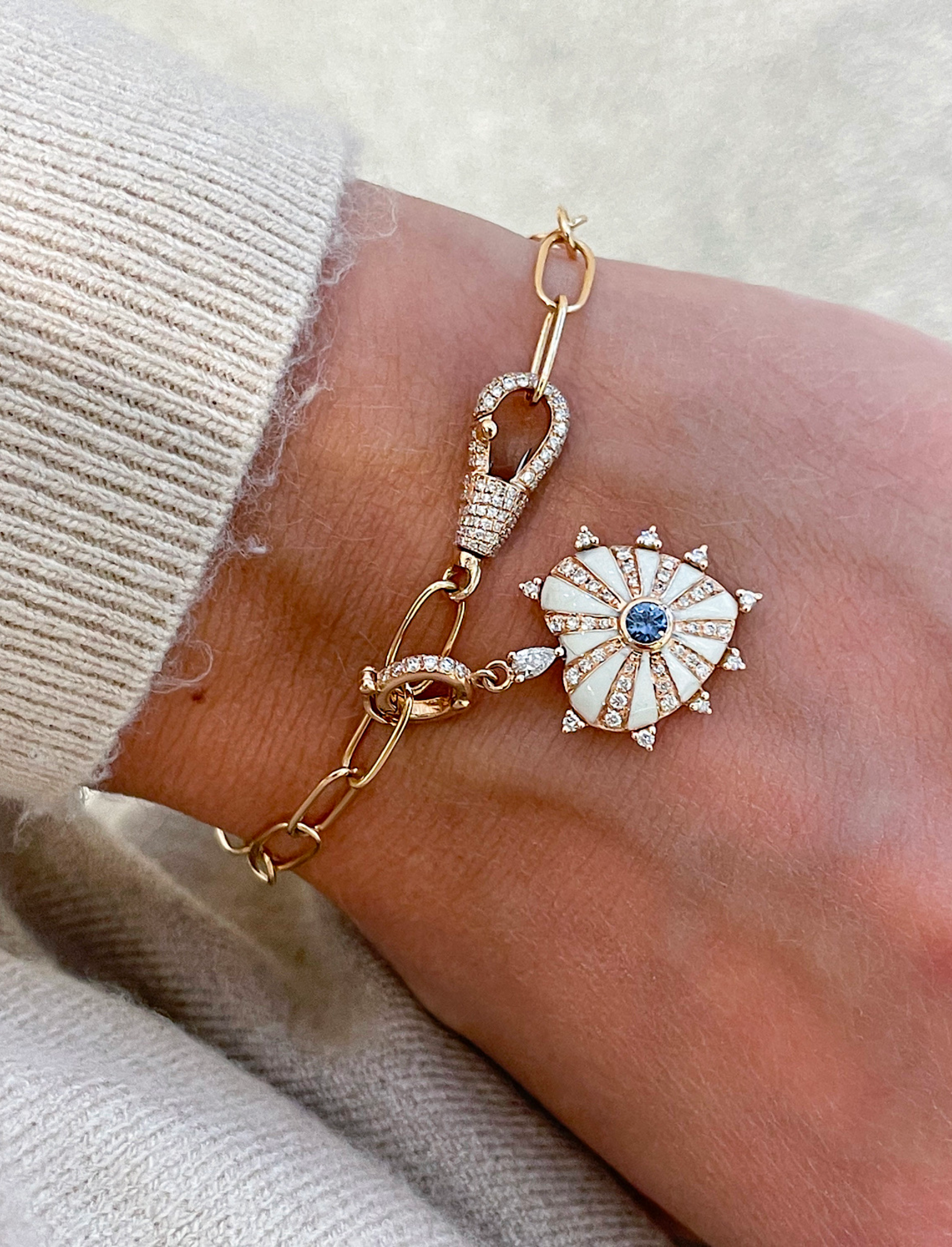 White Diamond Hook Bracelet