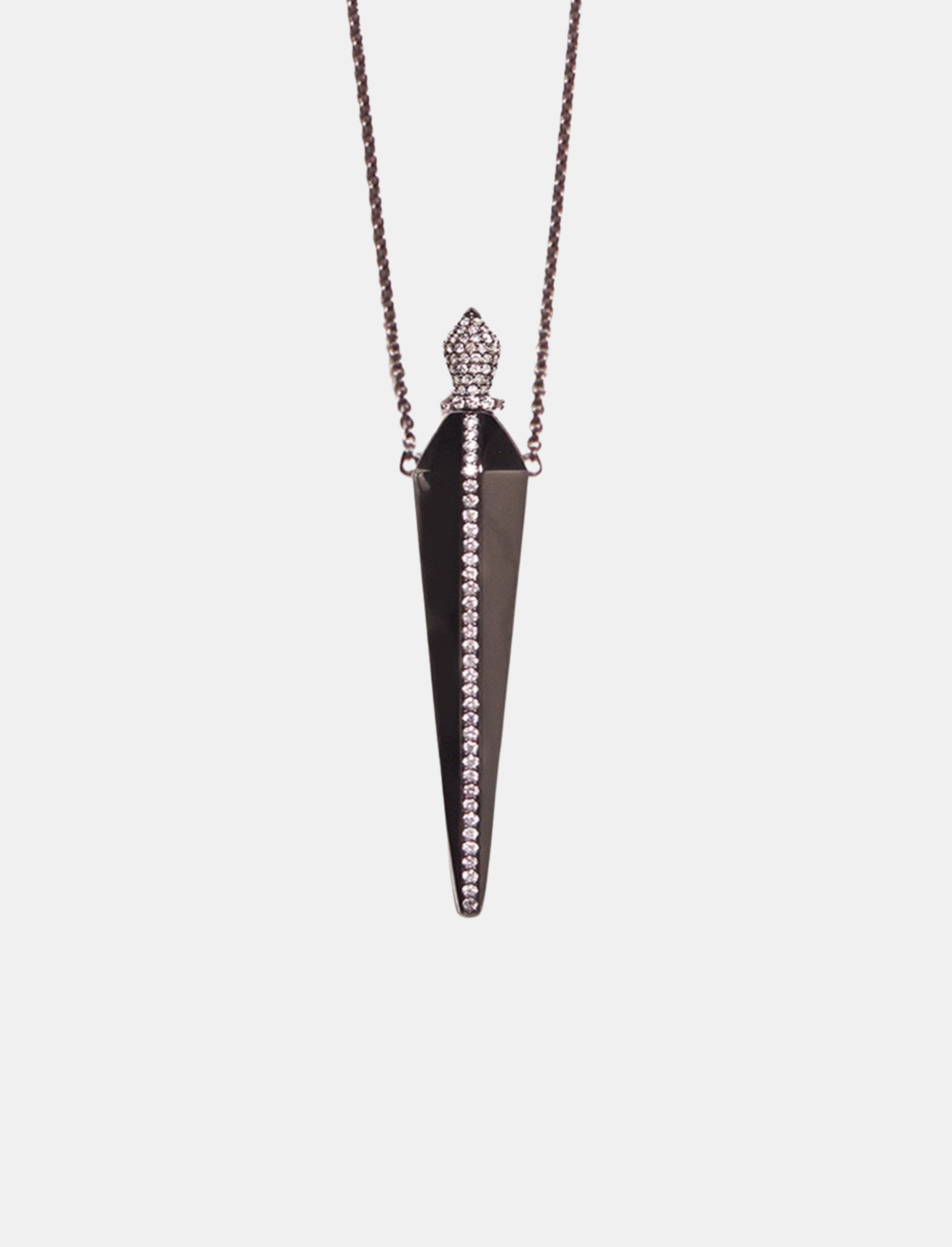 Black and Gold Diamond Amulette Necklace