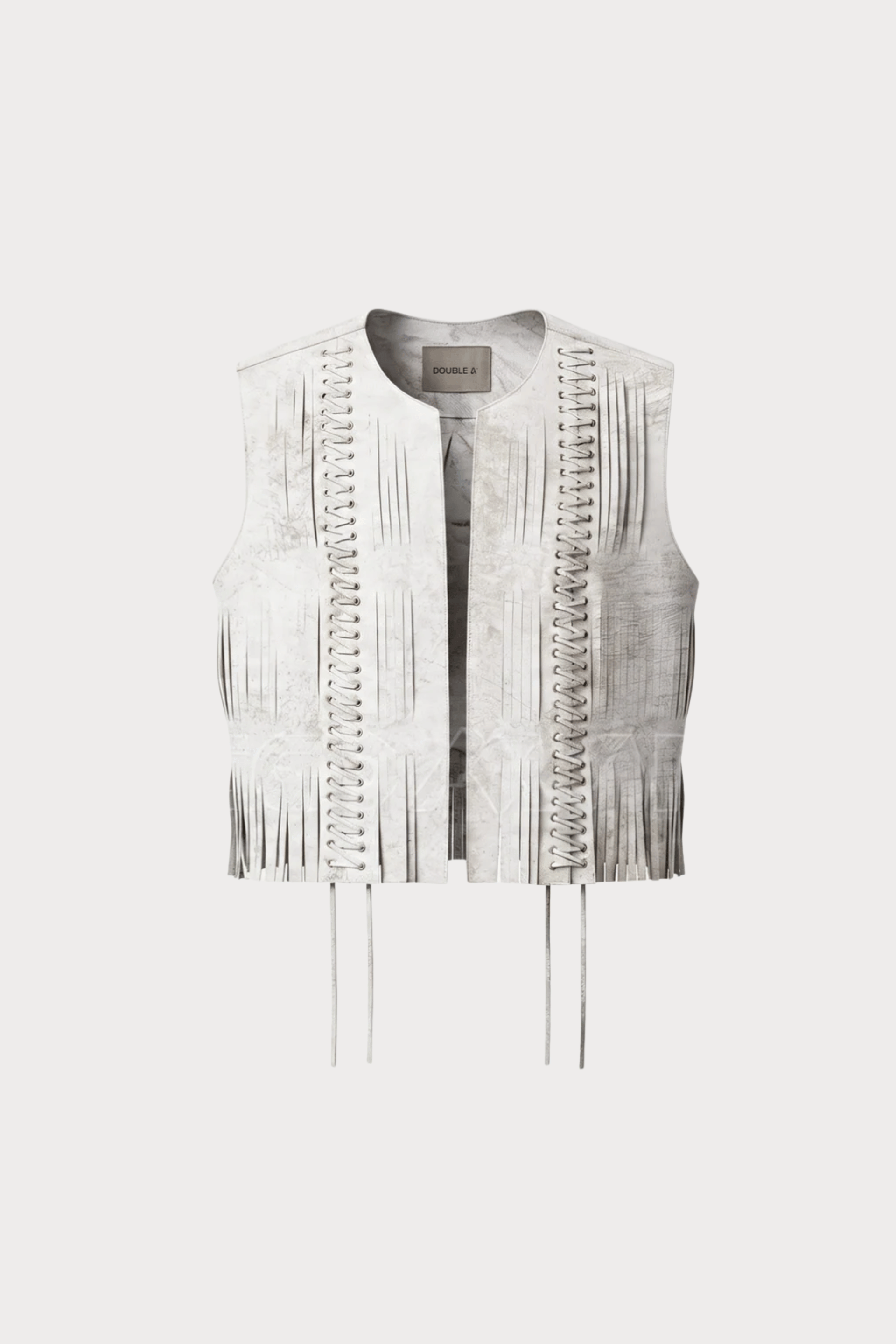 Caniayla II Leather Vest Washed White