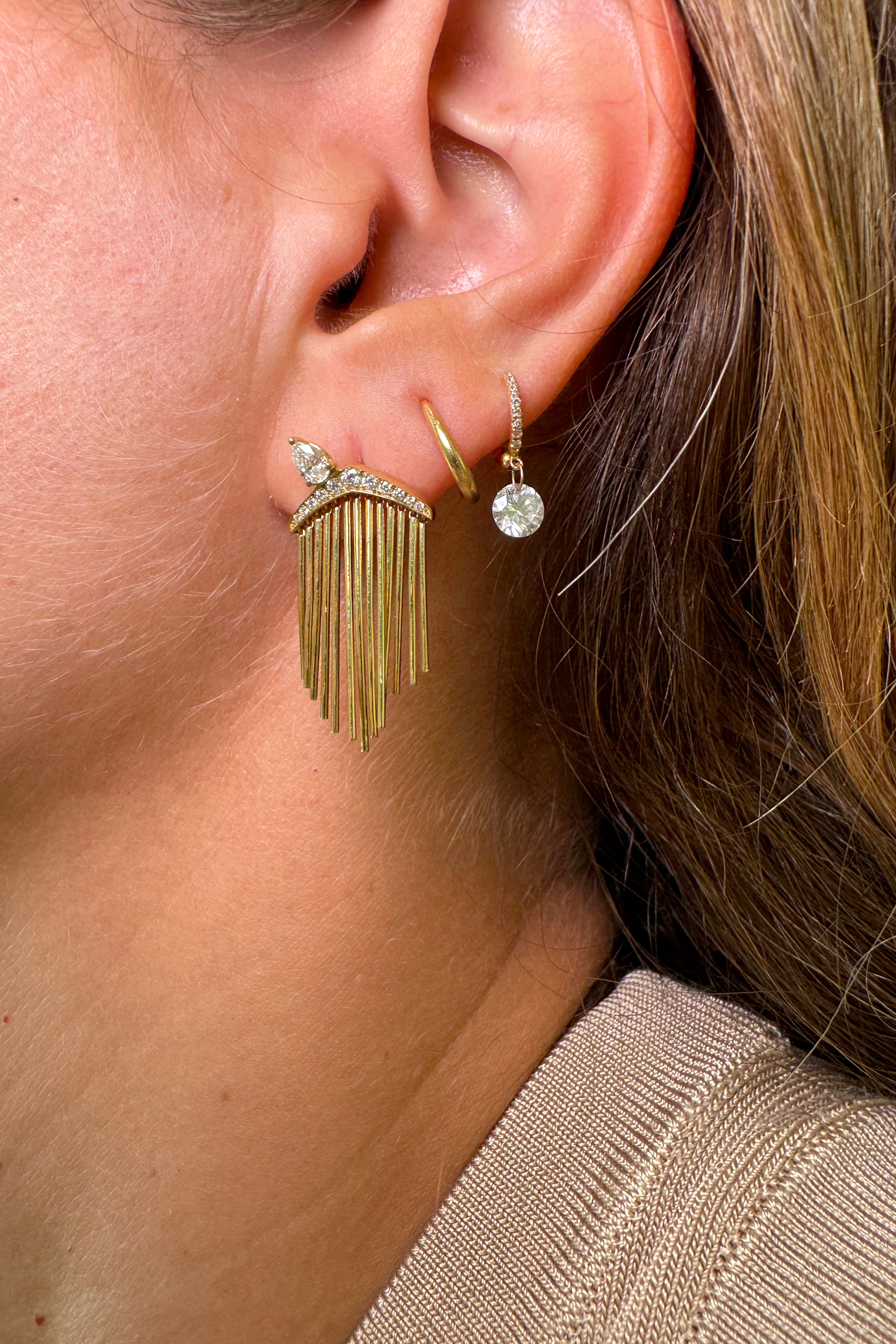 Short Frindge Merveilles Earring 2.5cm