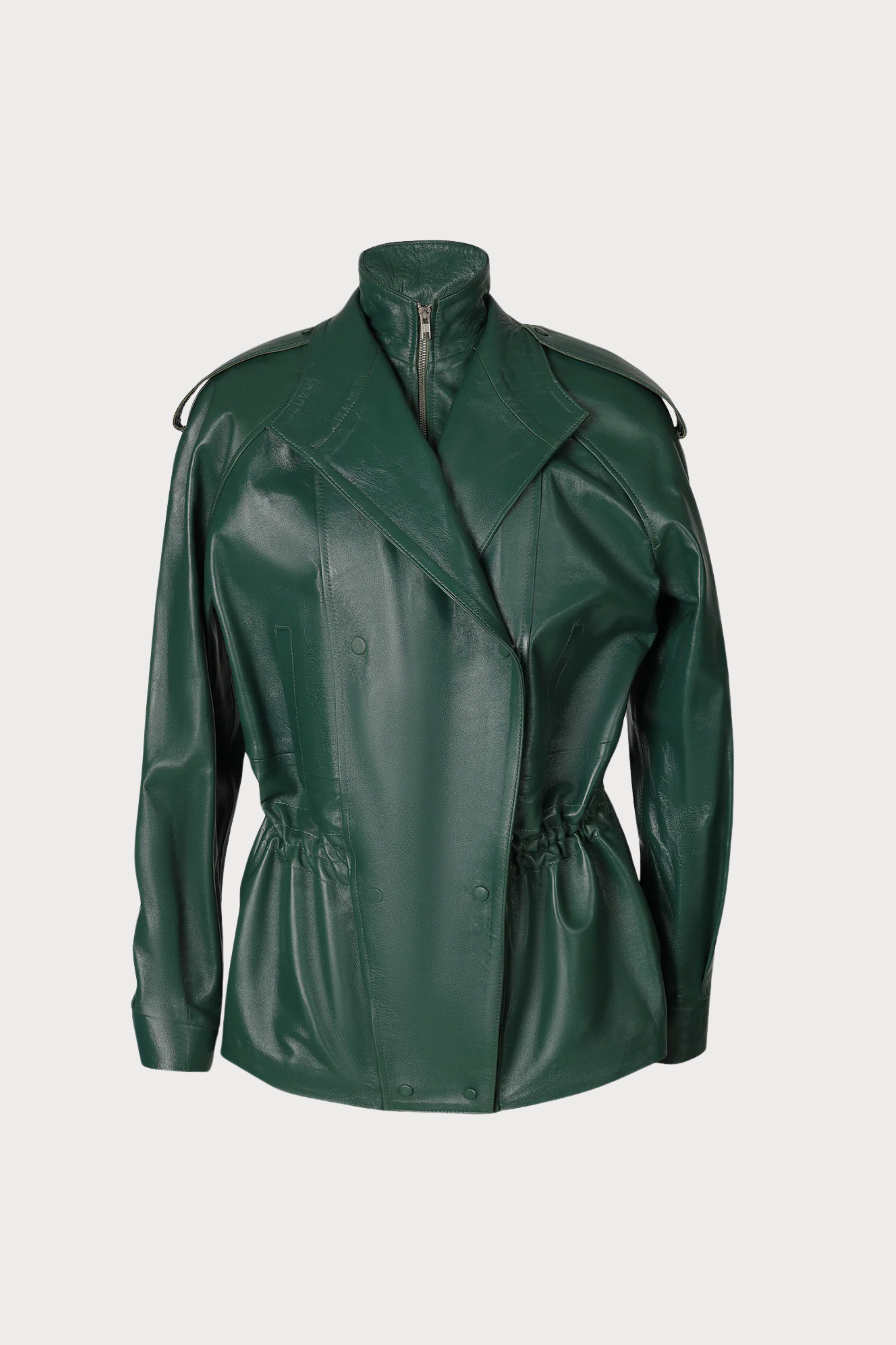 Gavin Leather Jacket Olive