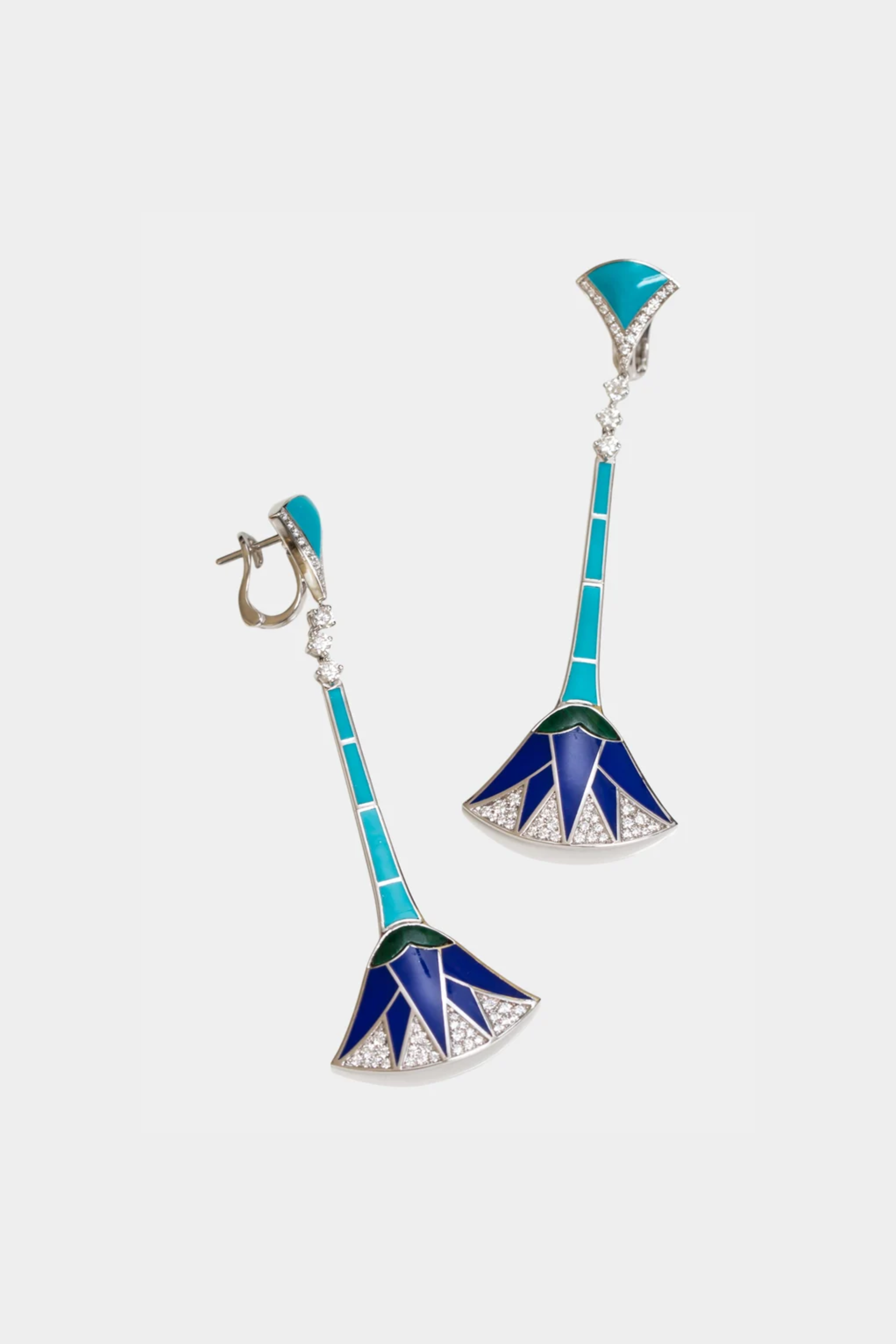 The Lotus Turquoise Earrings