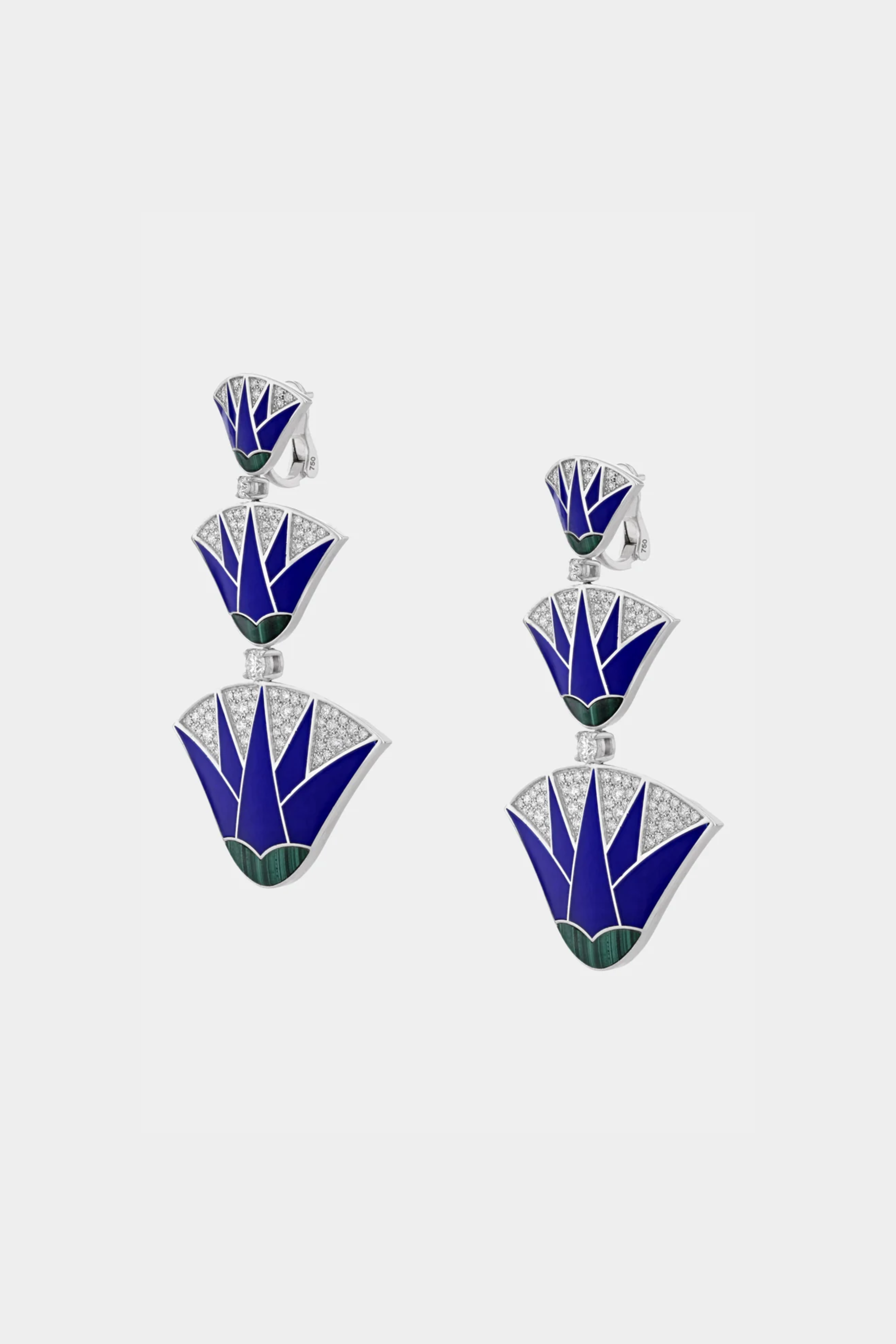 The Lotus Blue Earrings