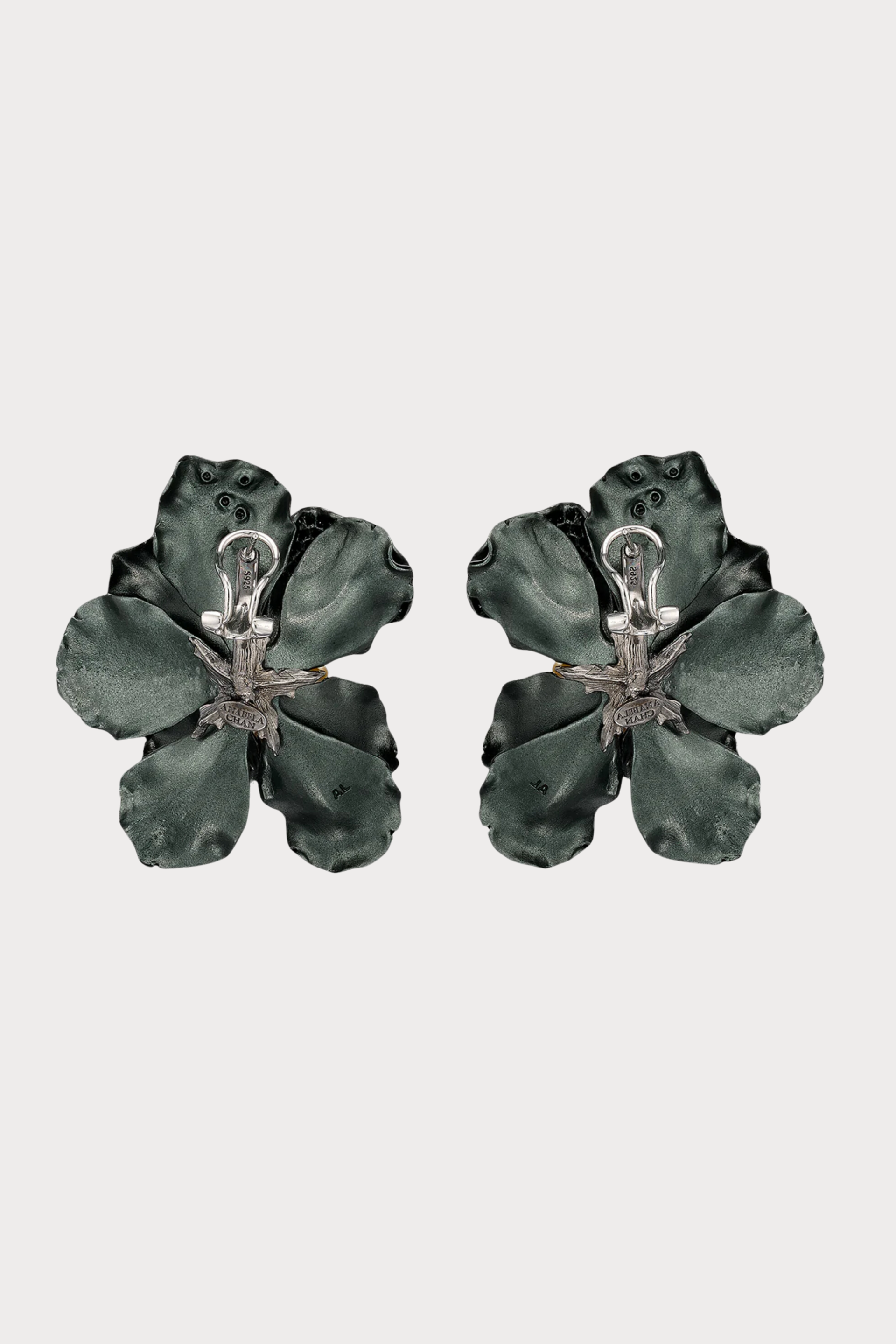 Black Diamond Fuchsia Poppy Earrings