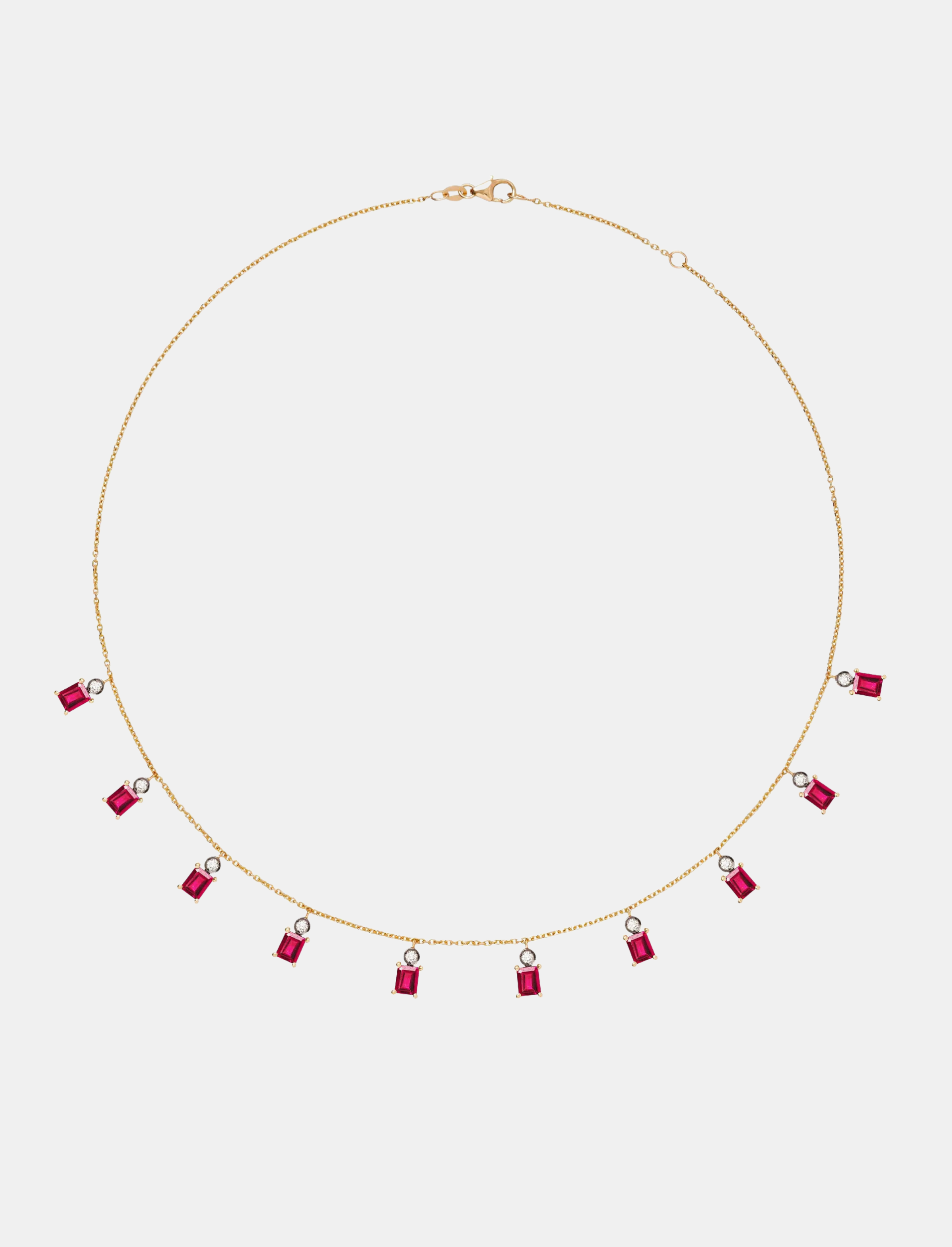 Rhodolite Charm Necklace