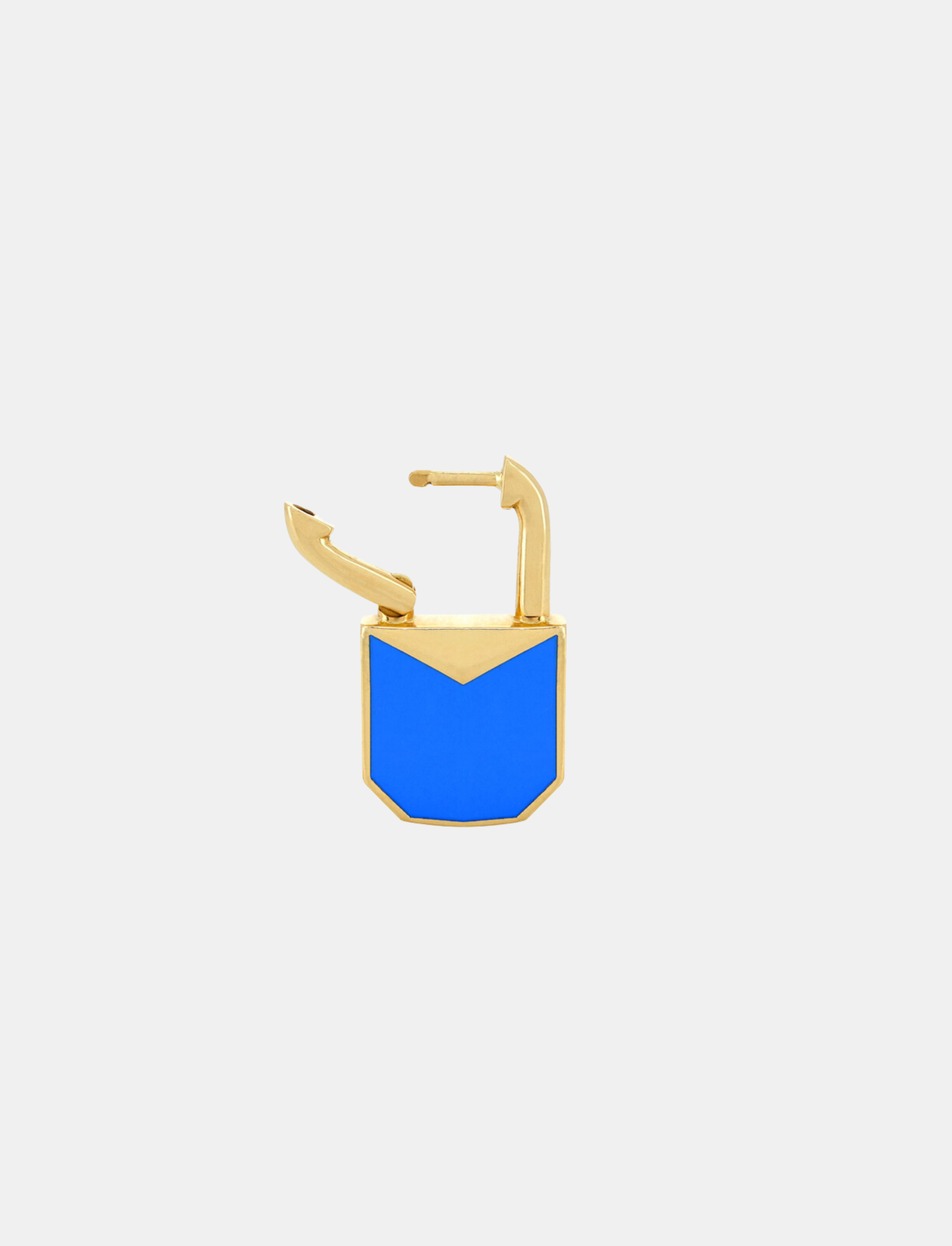 Blue Padlock Earrings
