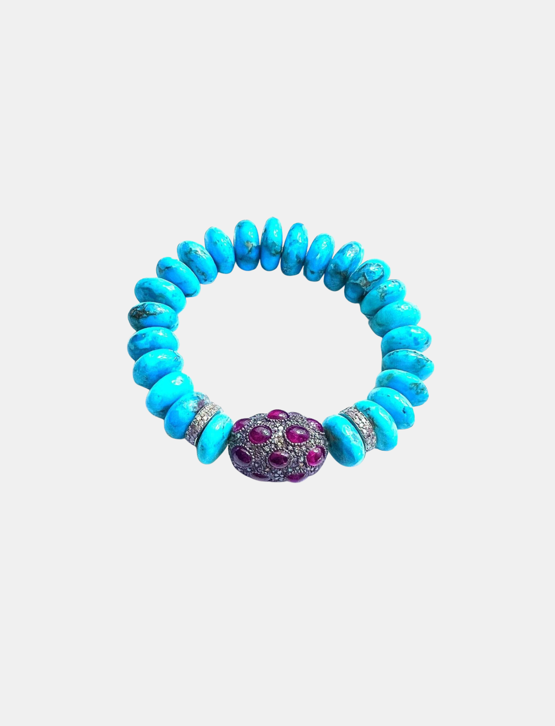 Kingman Bracelet with Ruby Nugget