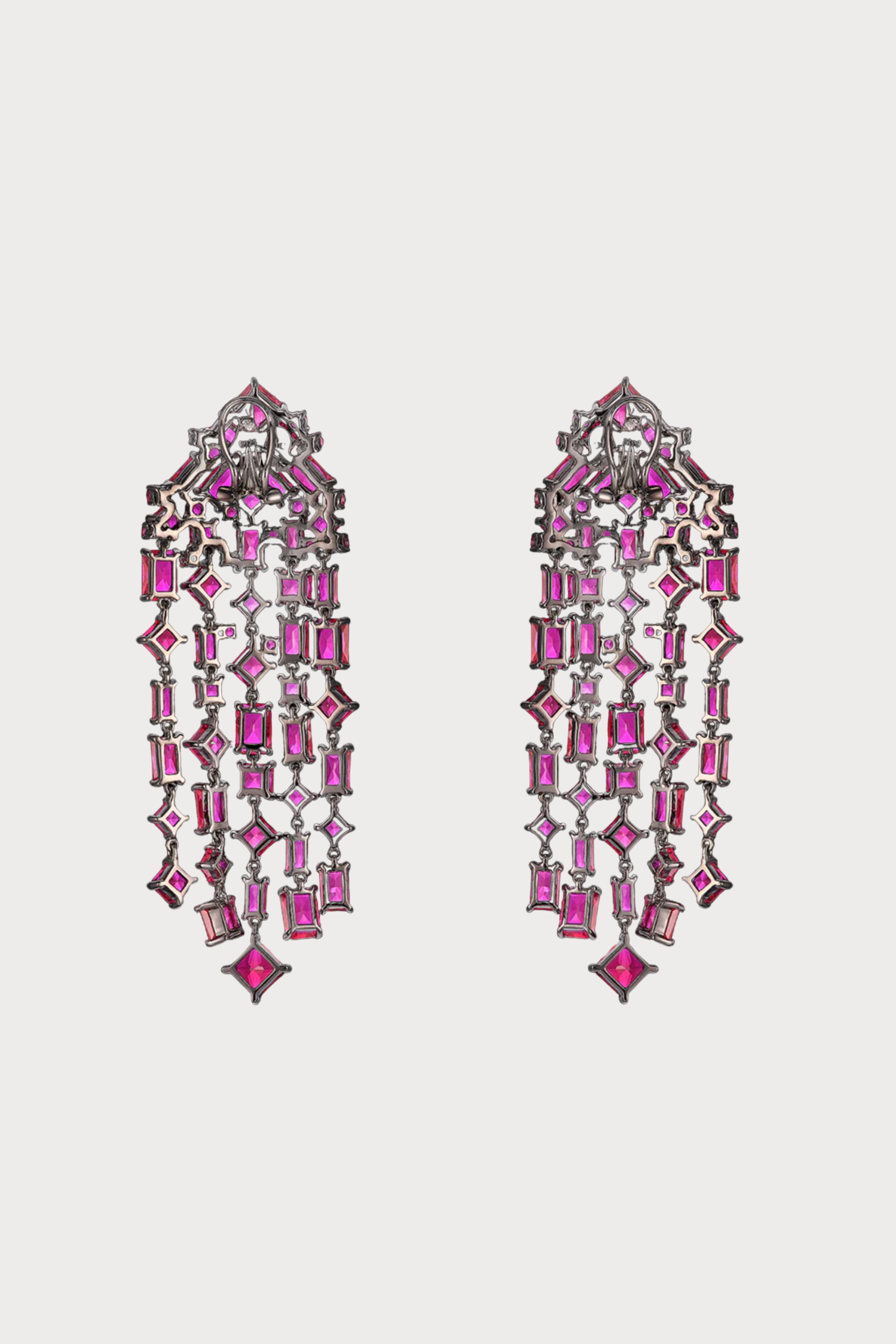 Crimson Cascade Earrings