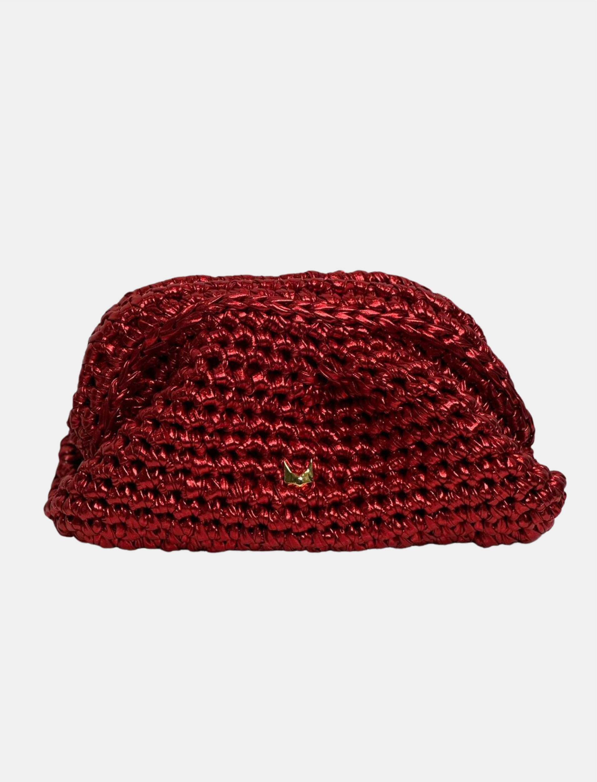 Metallic Clutch Dark Wine