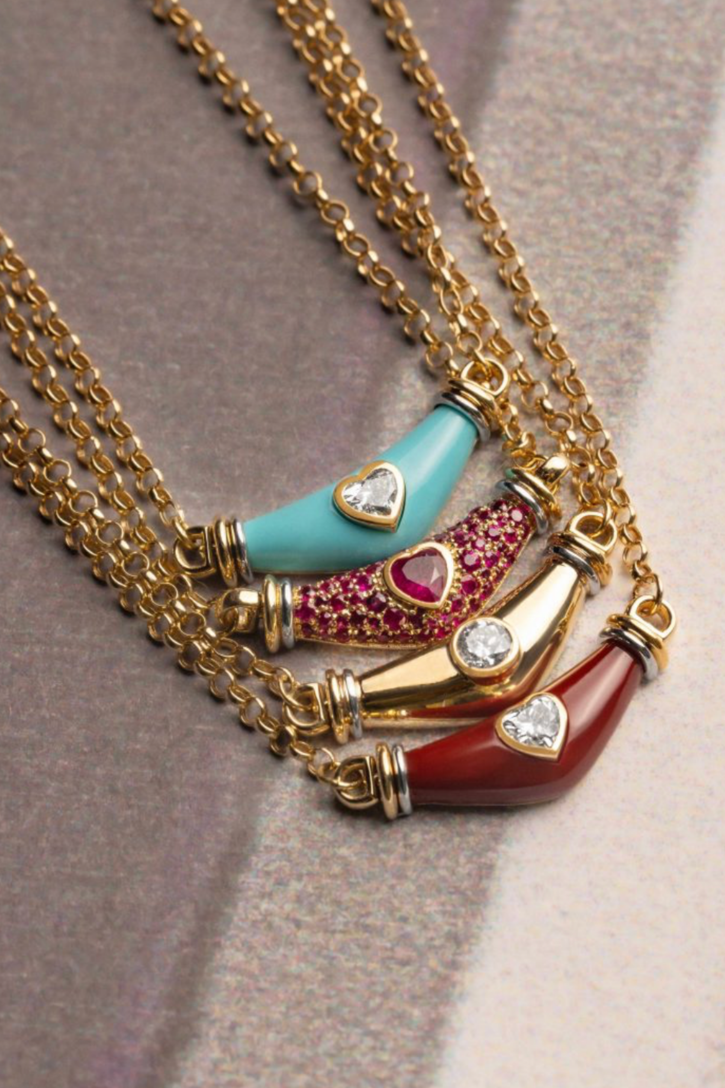 Dimaond Heart Karma Necklace