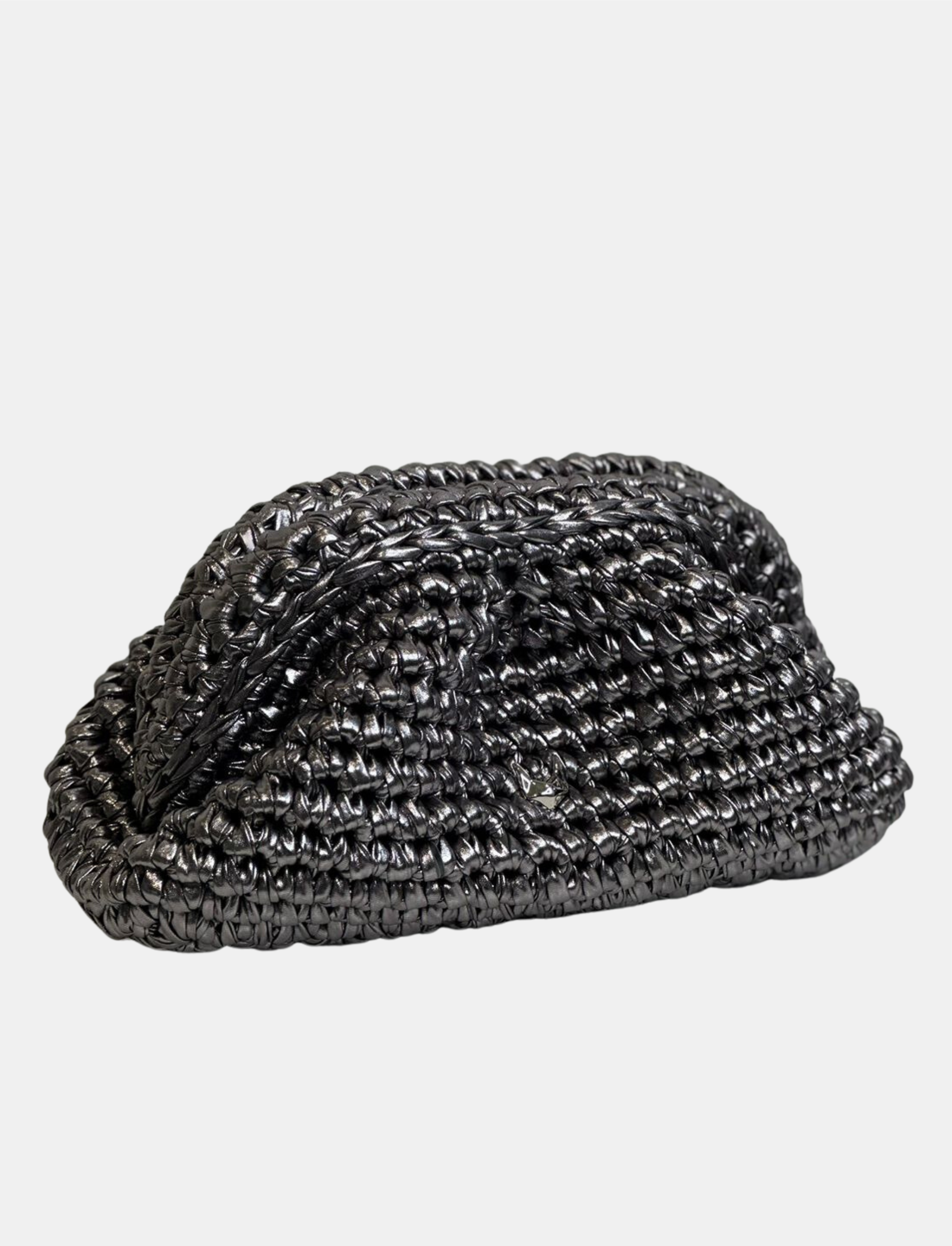 Metallic Clutch Dark Silver