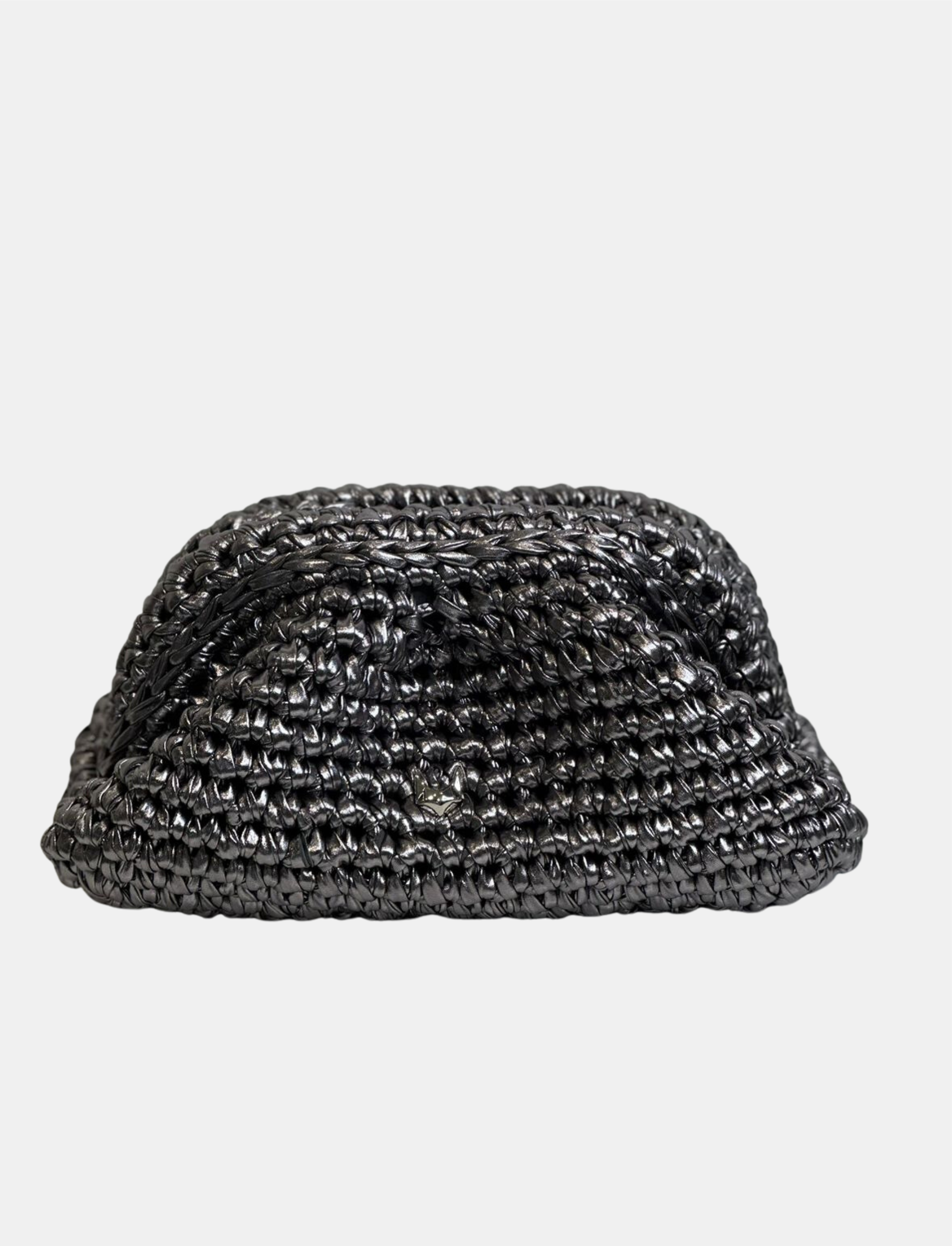 Metallic Clutch Dark Silver