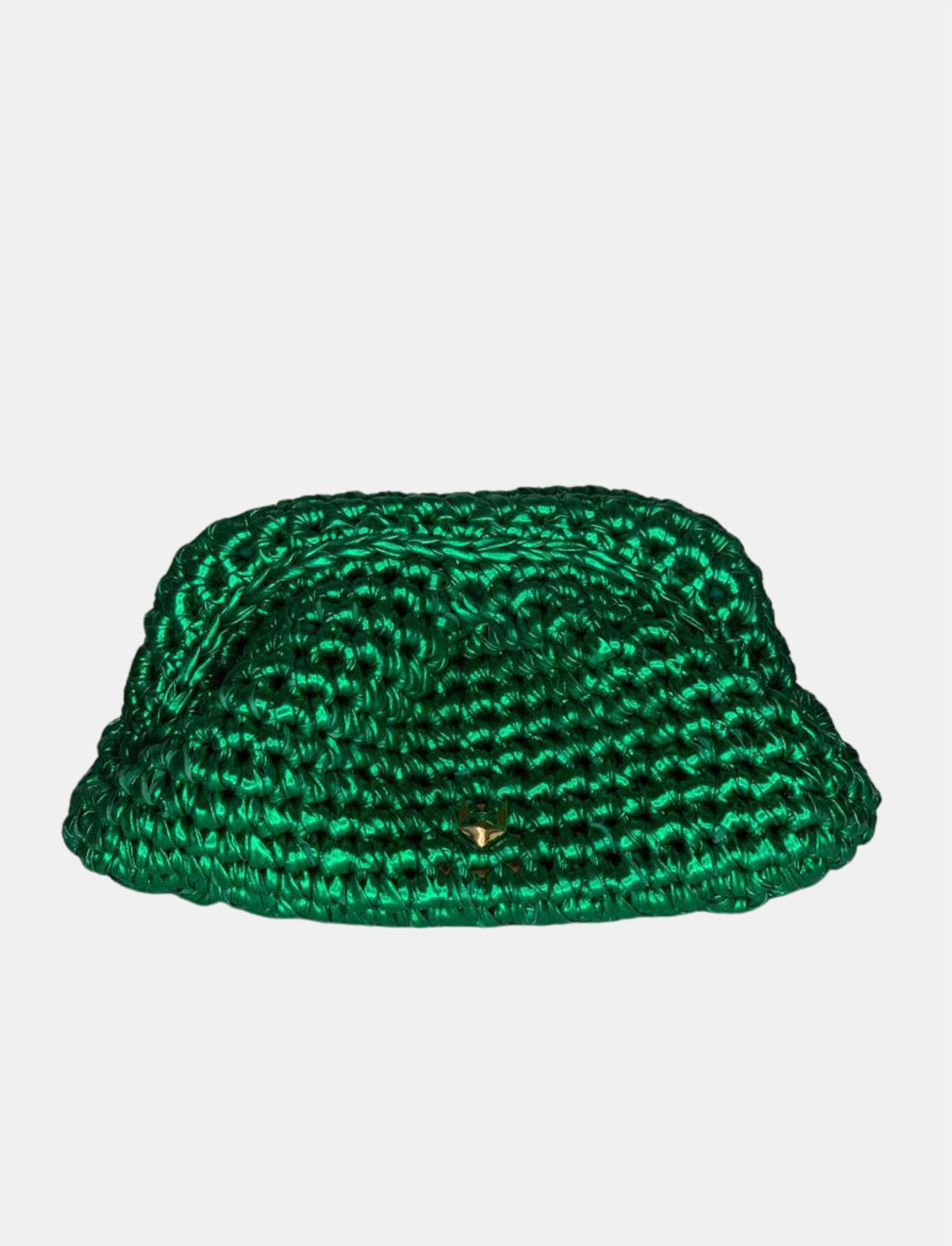 Metallic Clutch Emerald Green