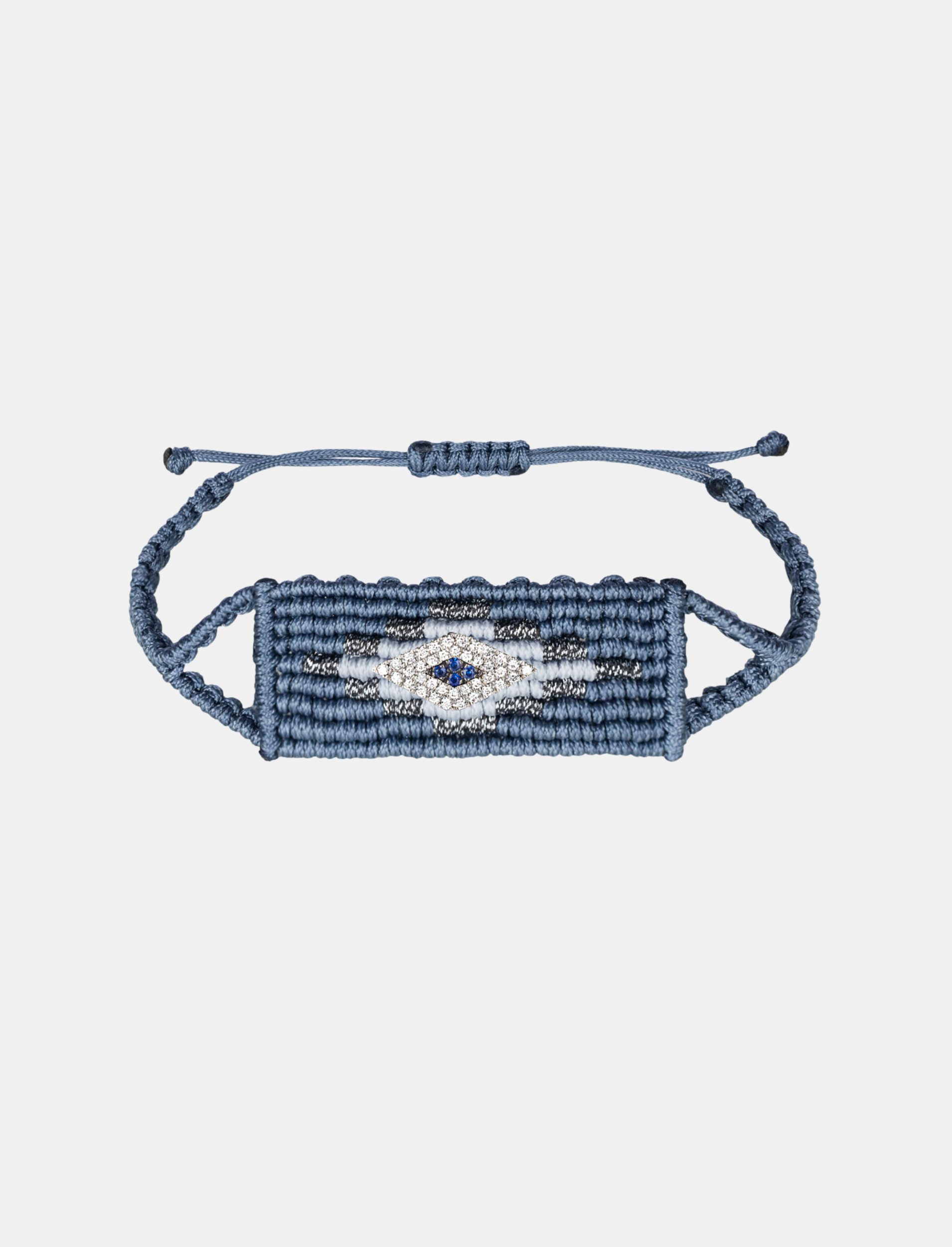 Woven Rectangle Evil Eye Bracelet