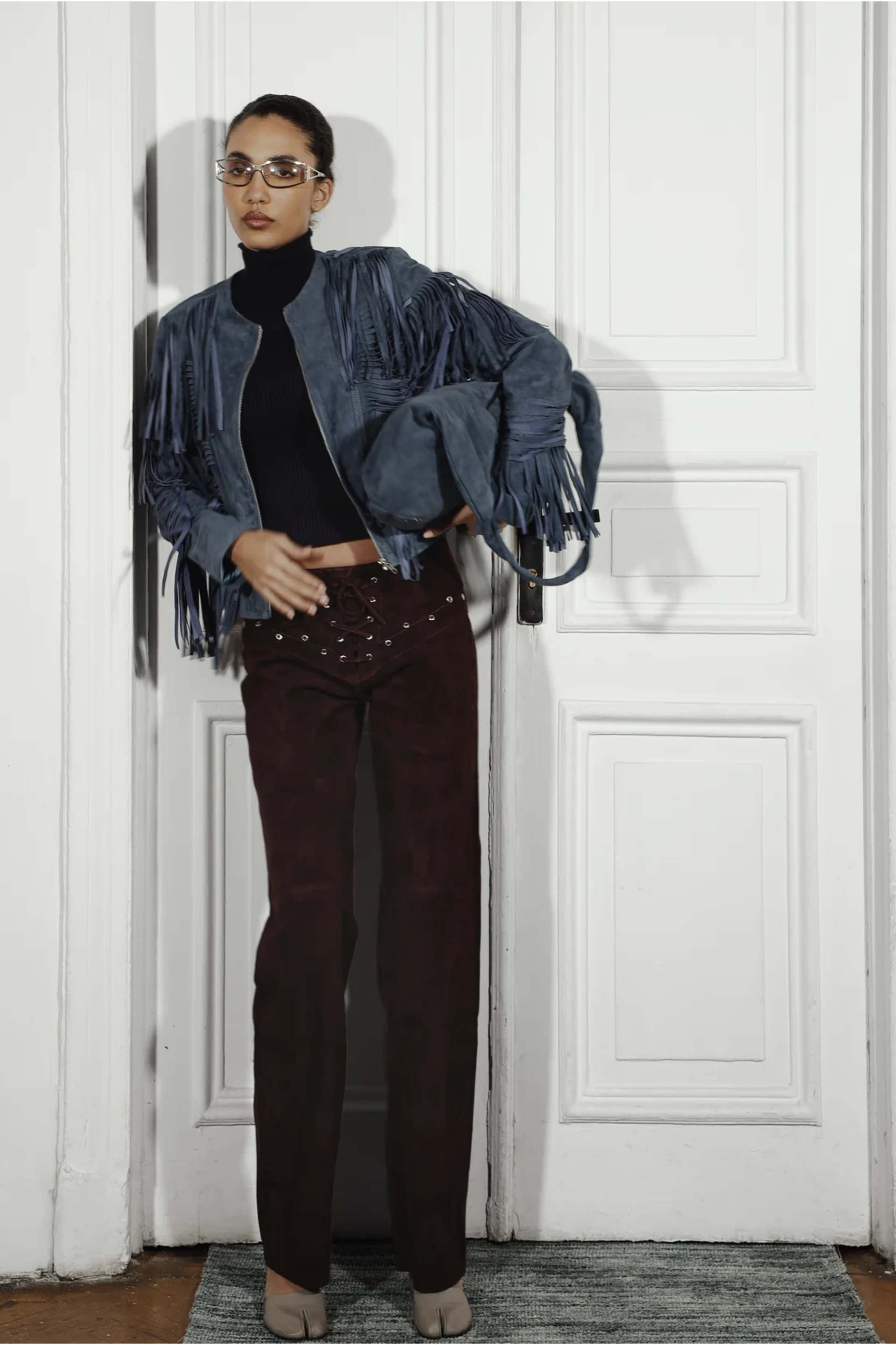 Aurora Suede Jacket Blue