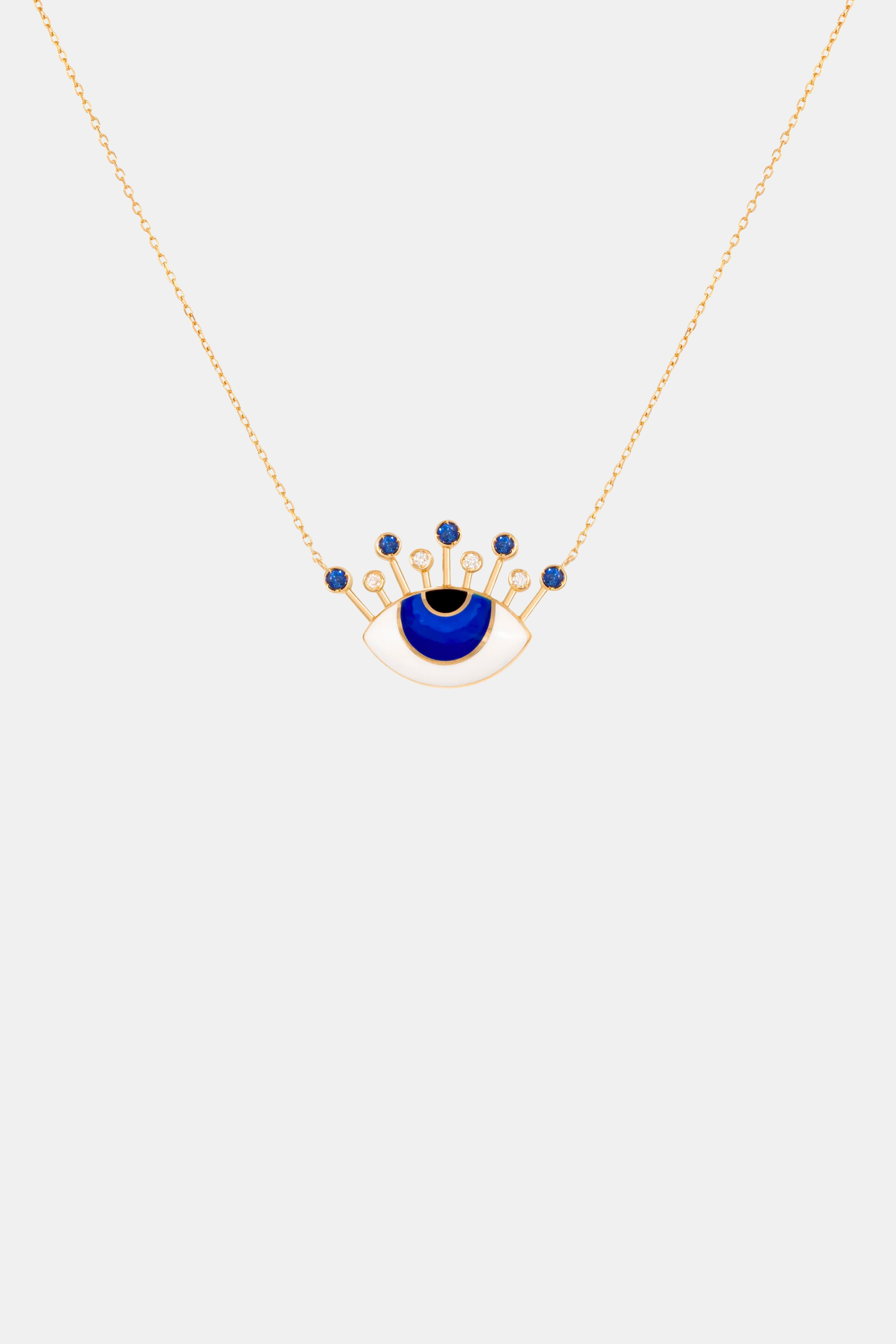 Tiara Aqua Eye Necklace