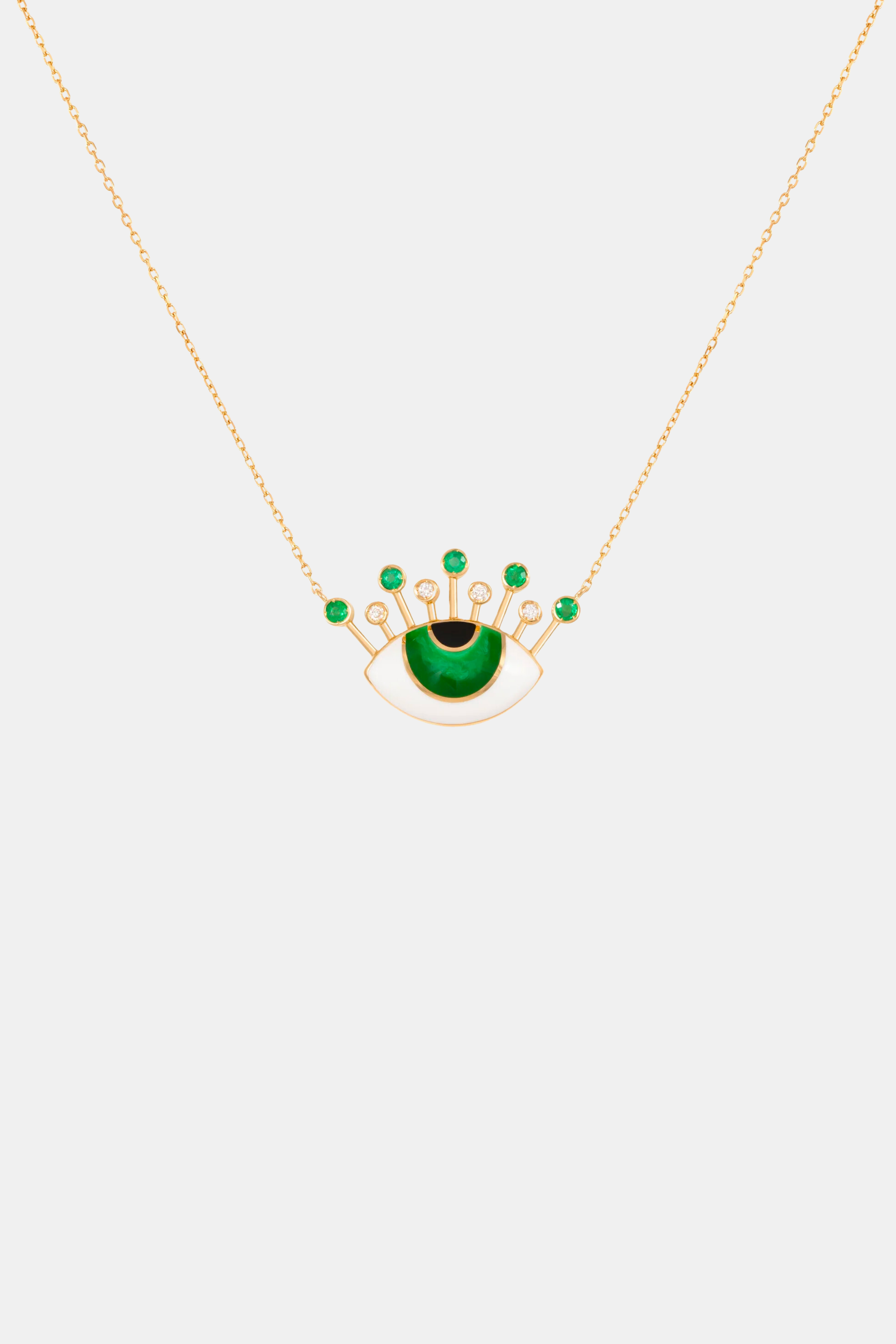 Tiara Aqua Eye Necklace