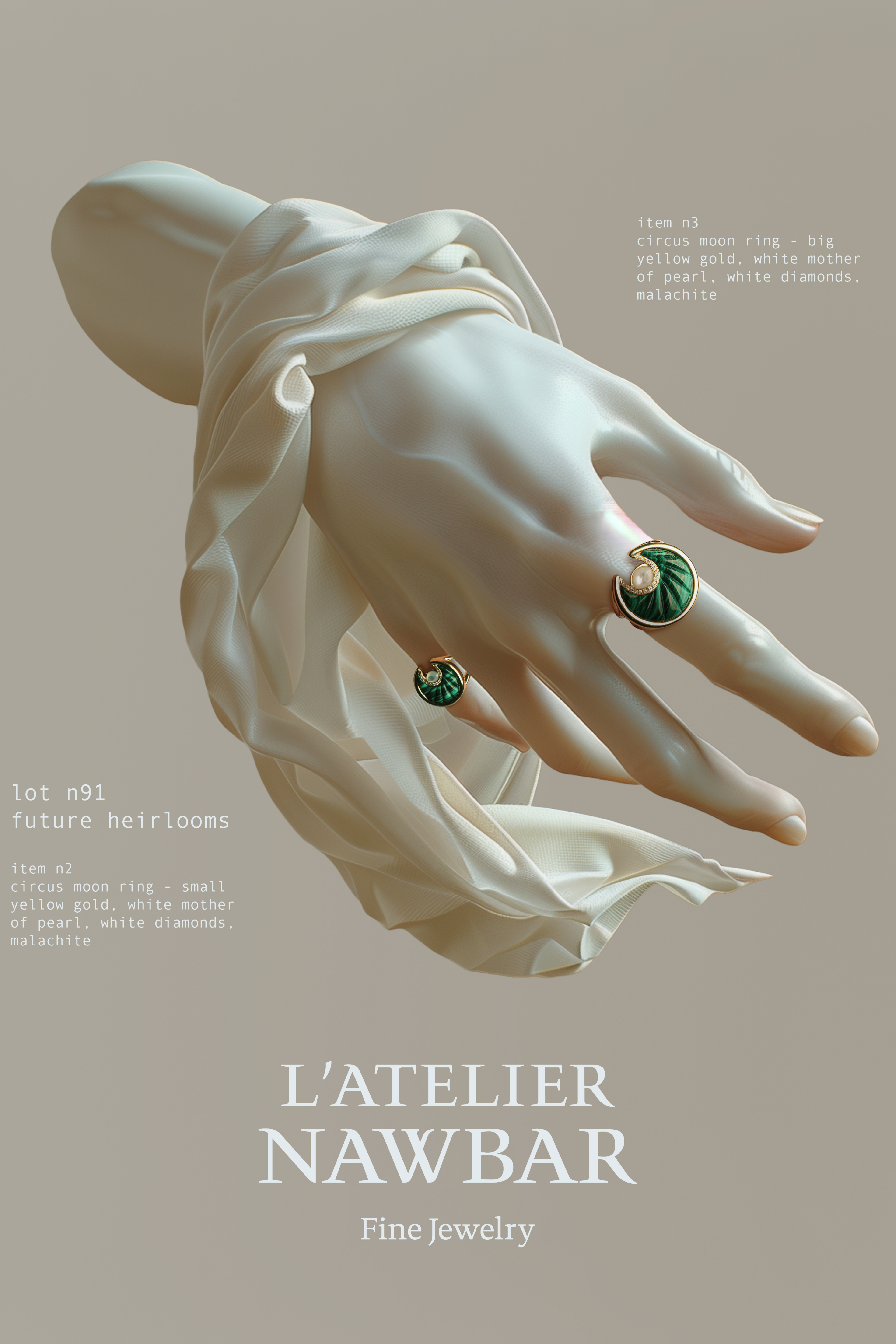 Big Circus Moon Ring