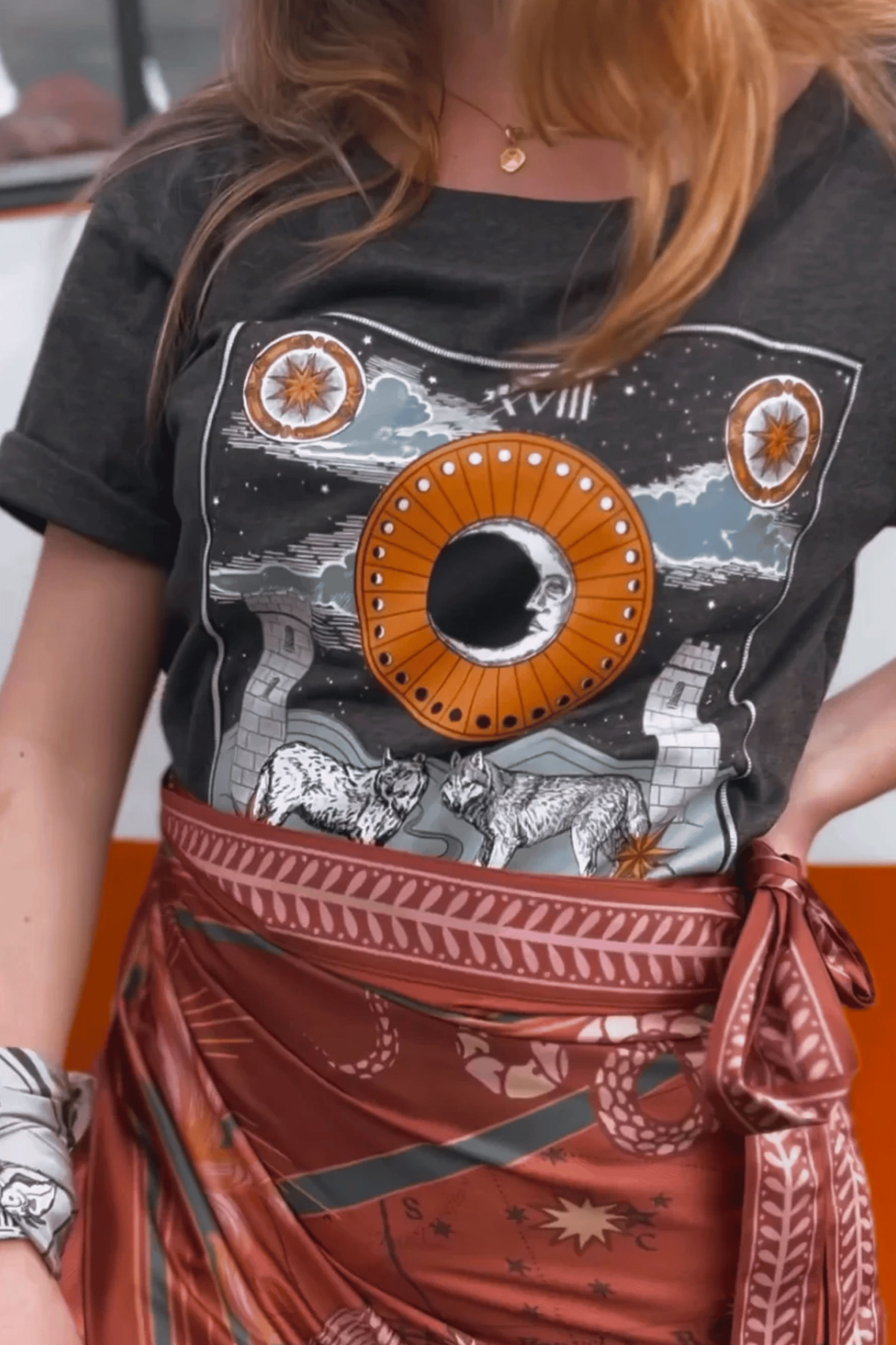 The Moon T-Shirt Gray