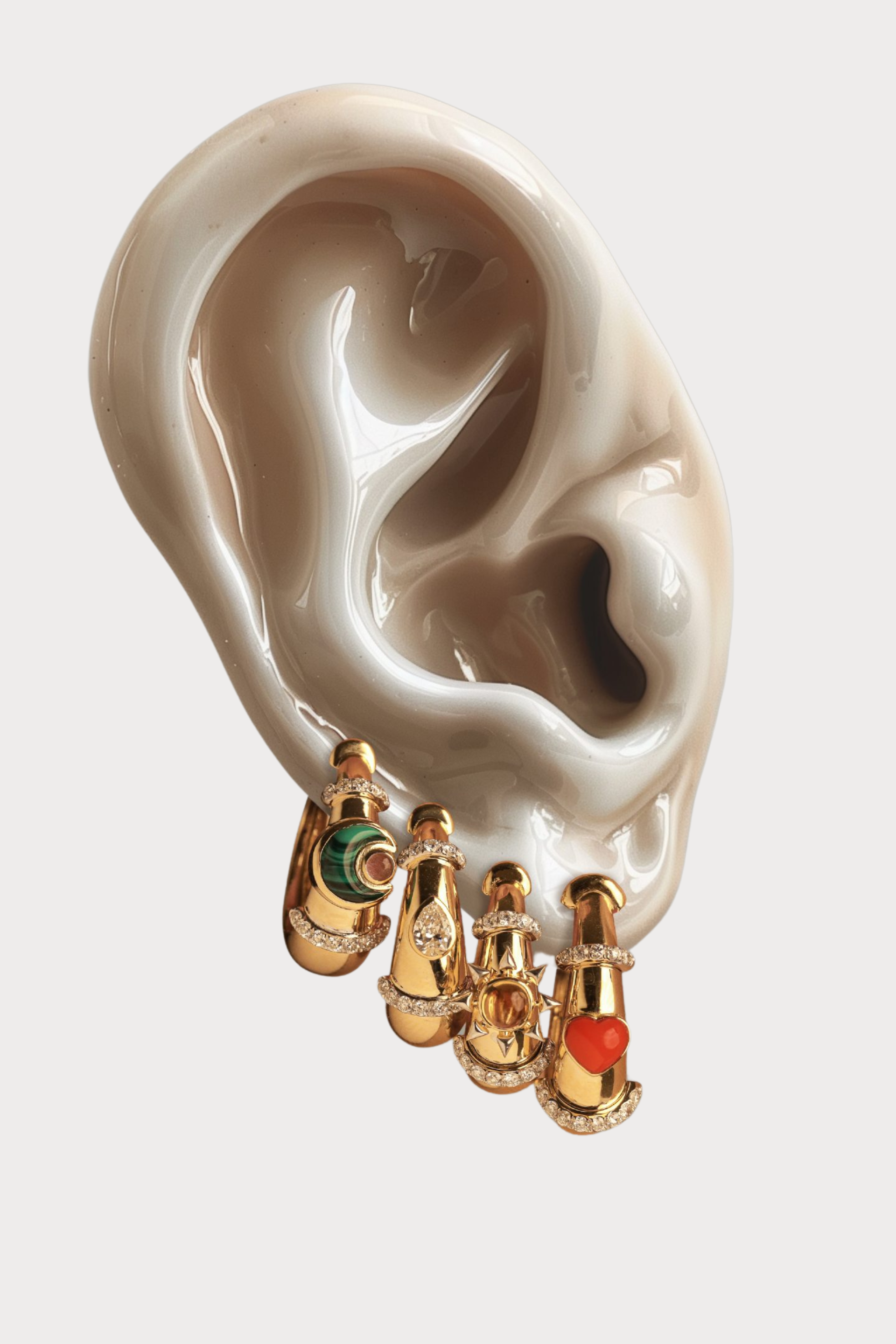 Buoy Circus Moon Earrings