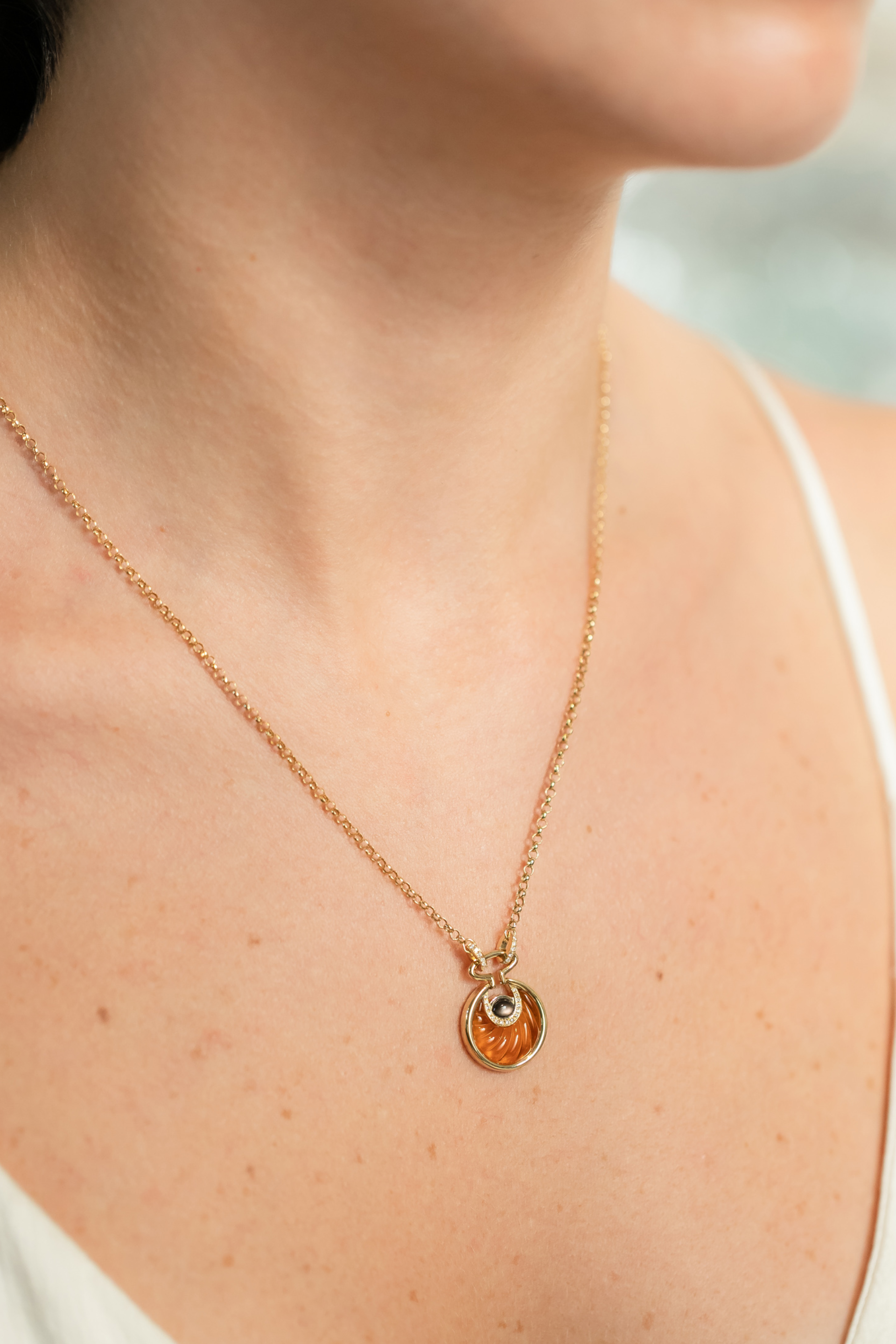 Small Circus Moon Necklace