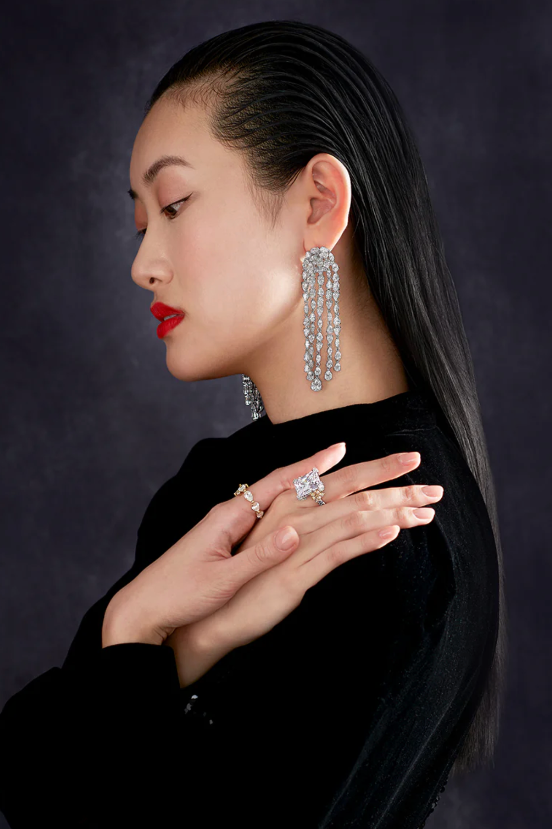 Diamond Cascade Earrings