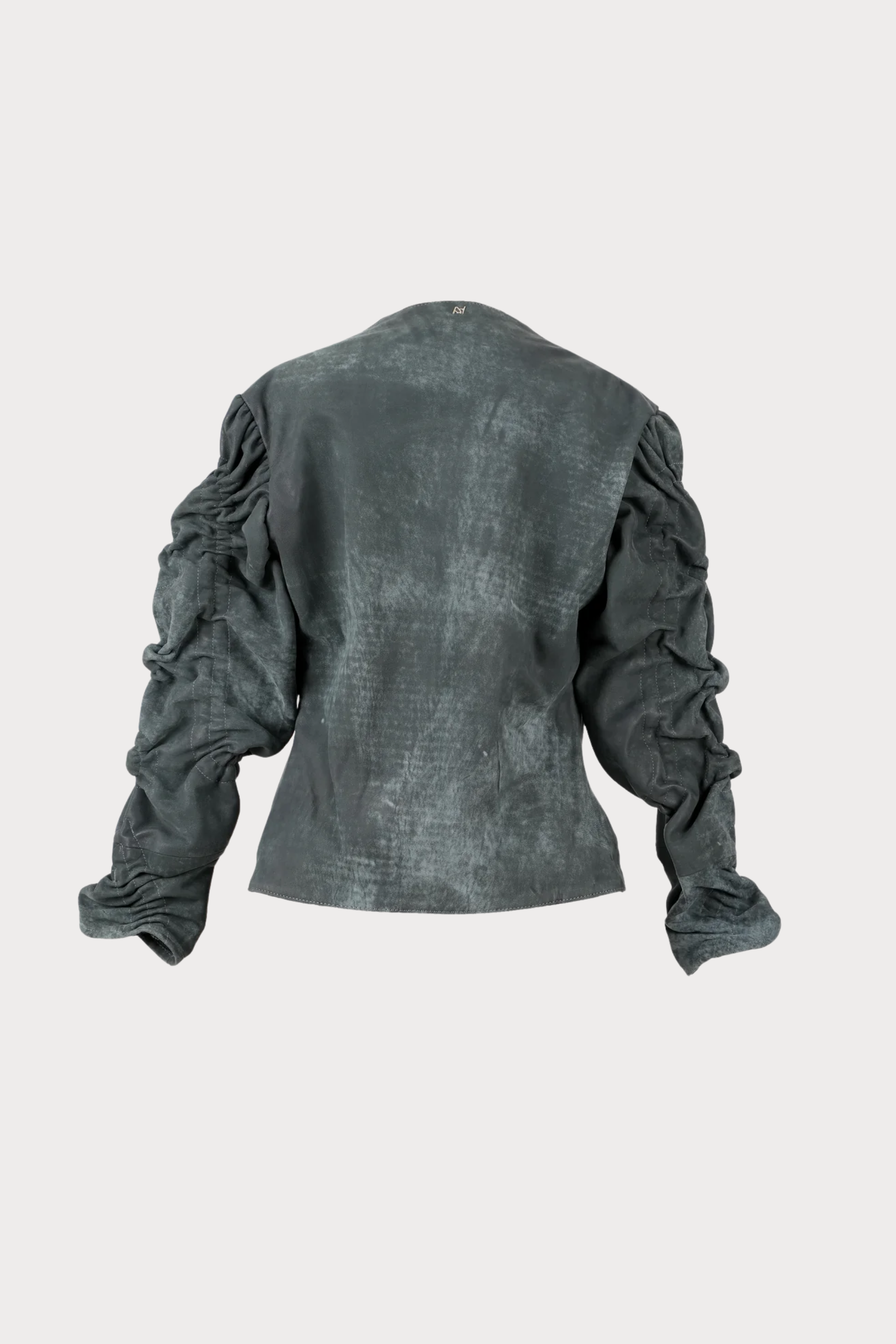 Dylan Leather Jacket Washed Grey