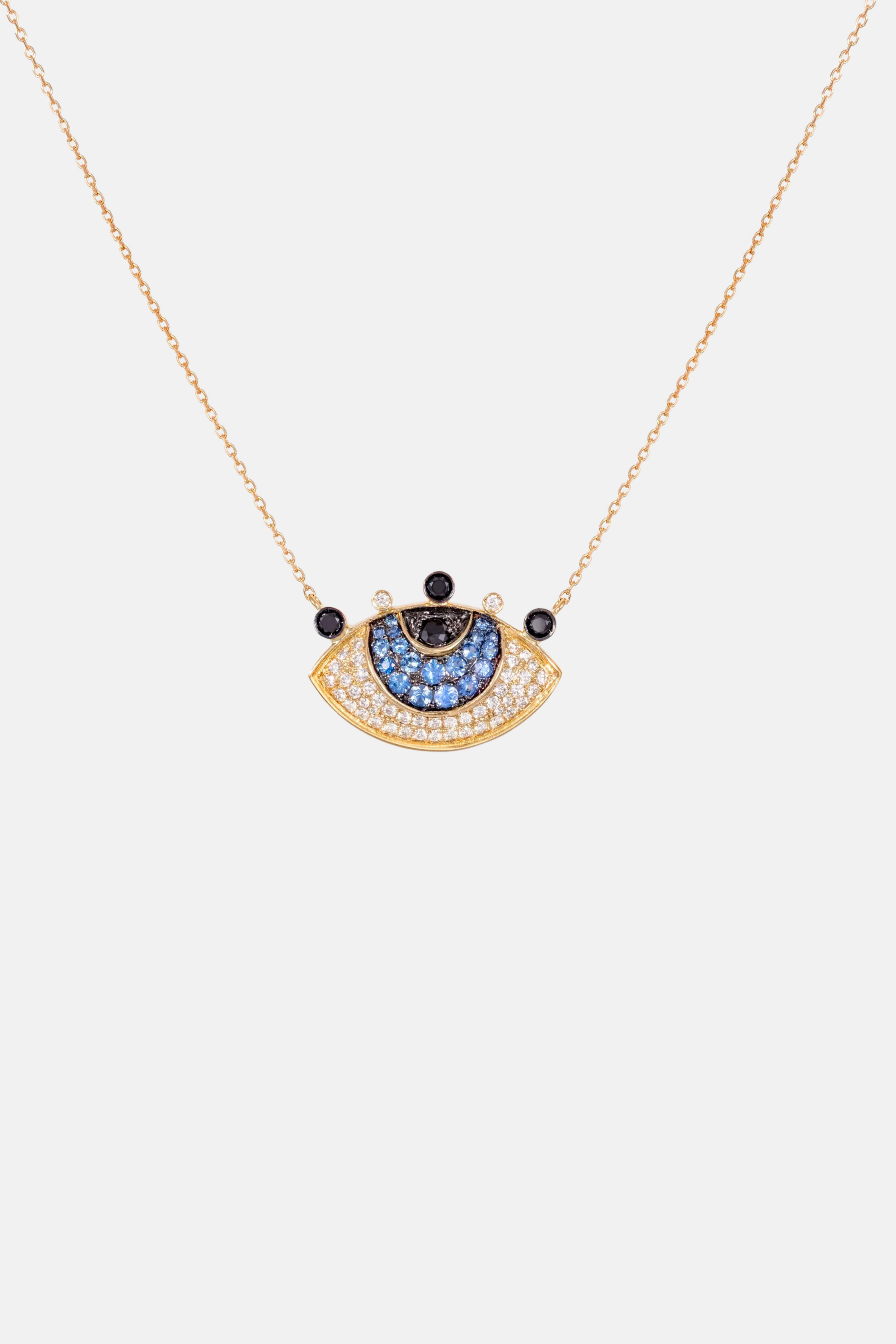 Extravagant Aqua Eye Necklace