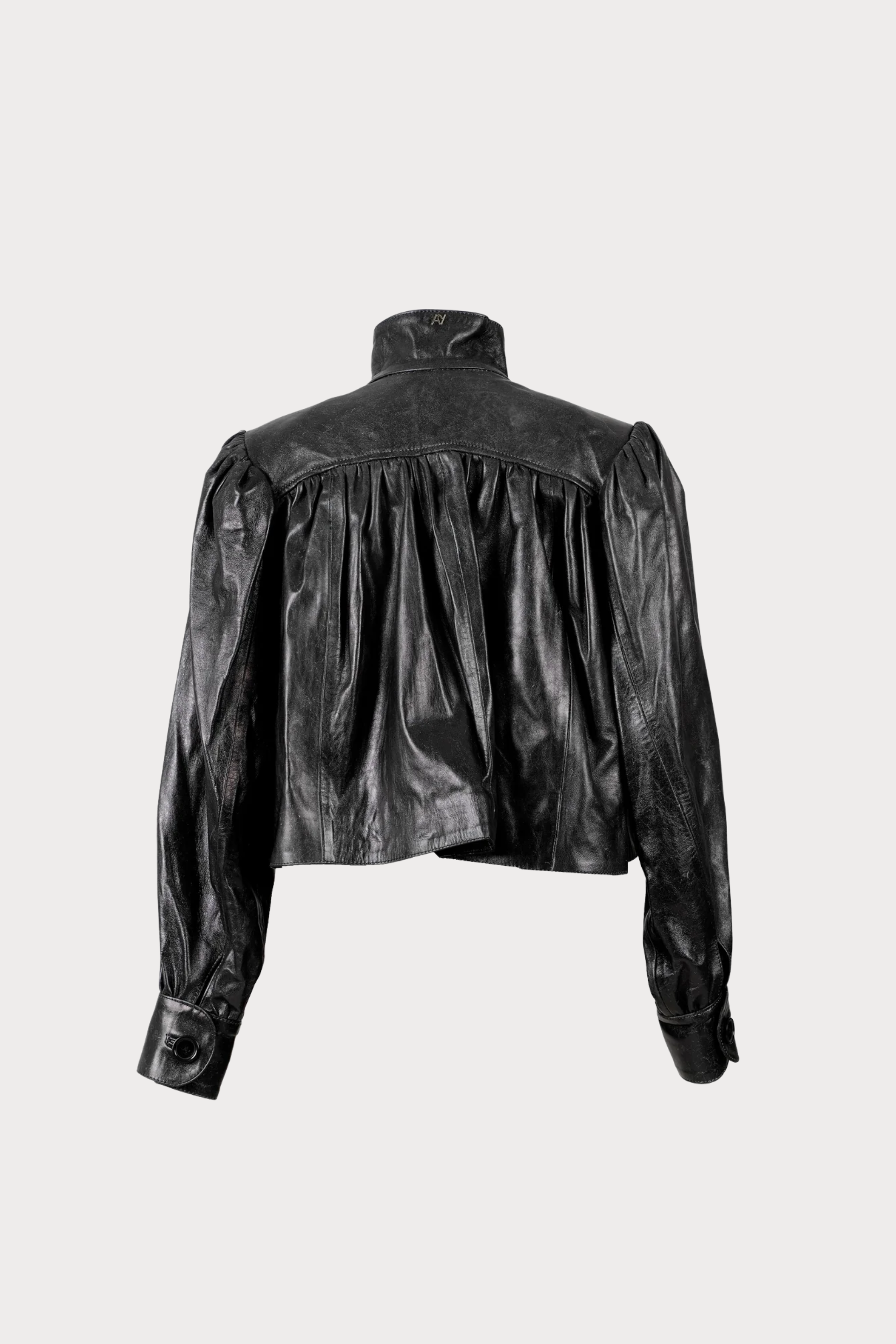 Lennox Leather Jacket Glossy Black