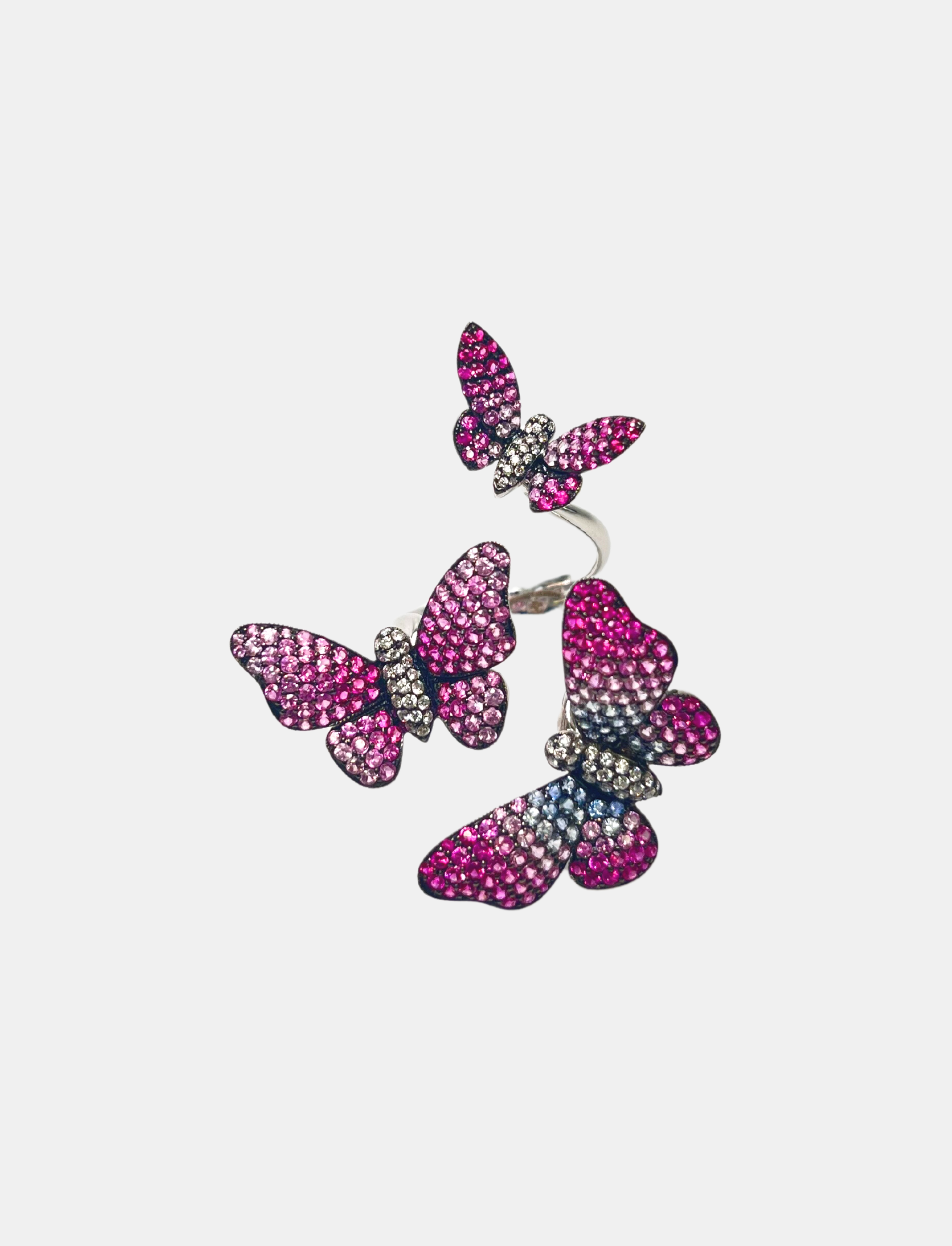 Triple Butterfly Ring