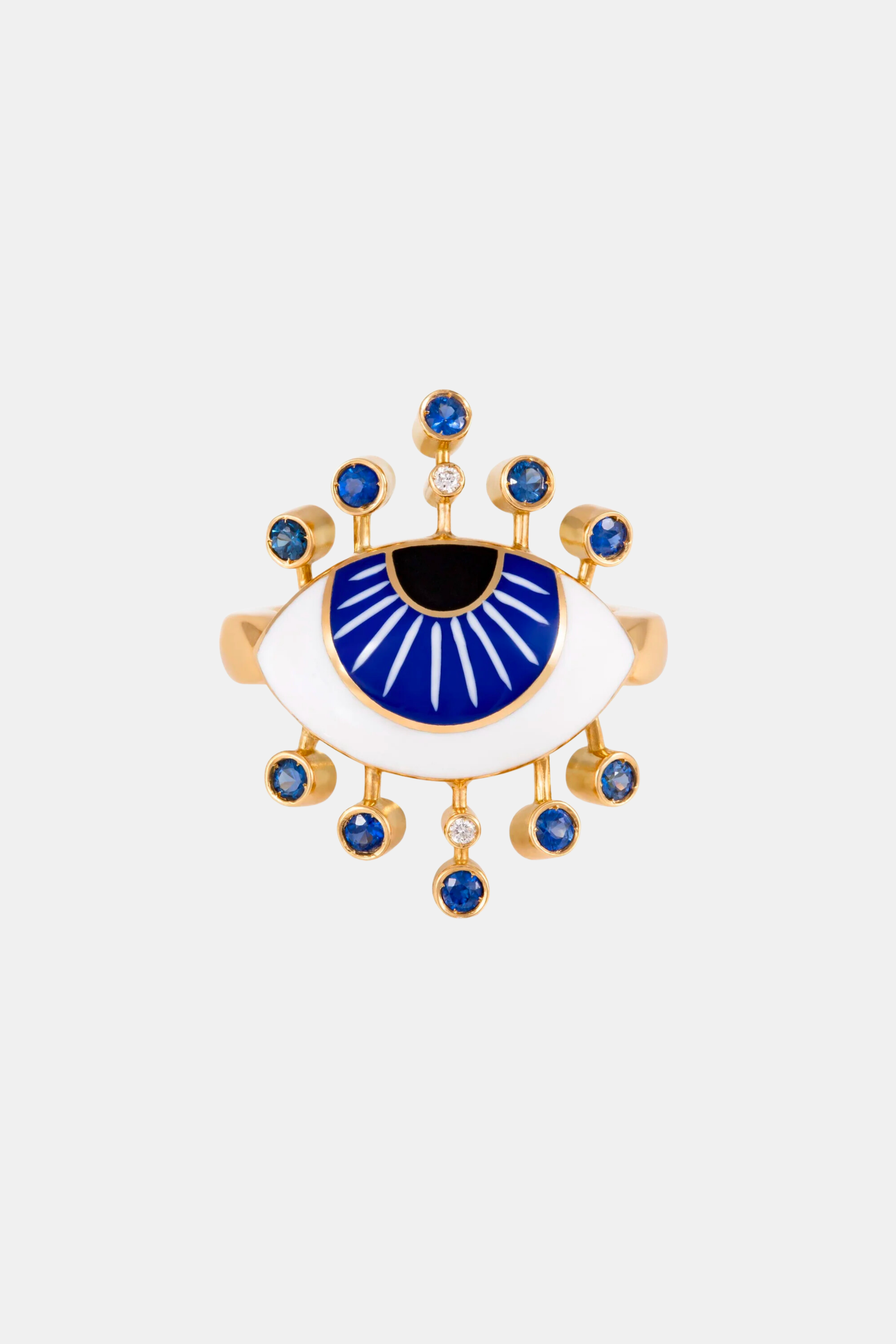 Tiara Aqua Eye Enamel Ring