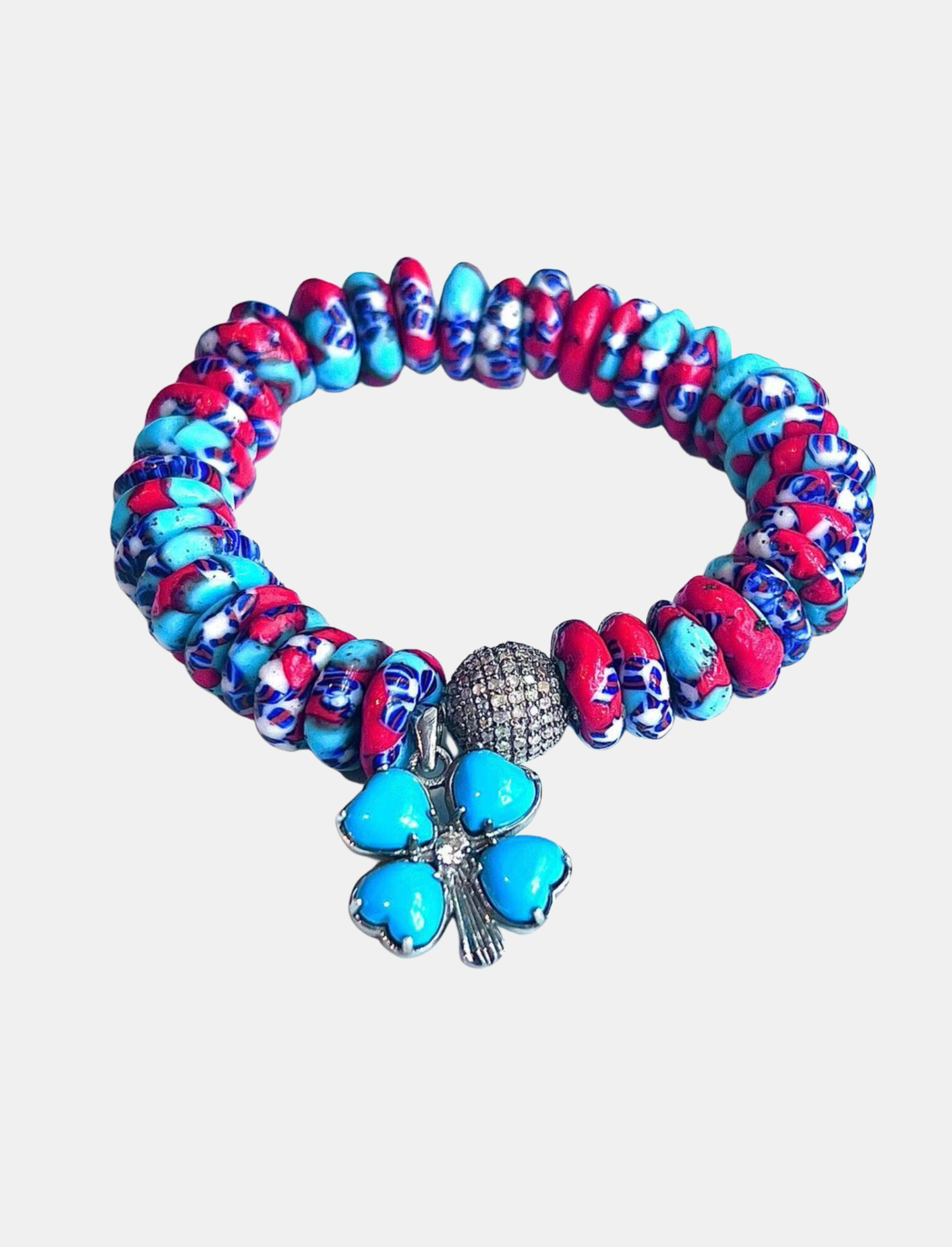 Ghana Pave Diamond Flower Bracelet