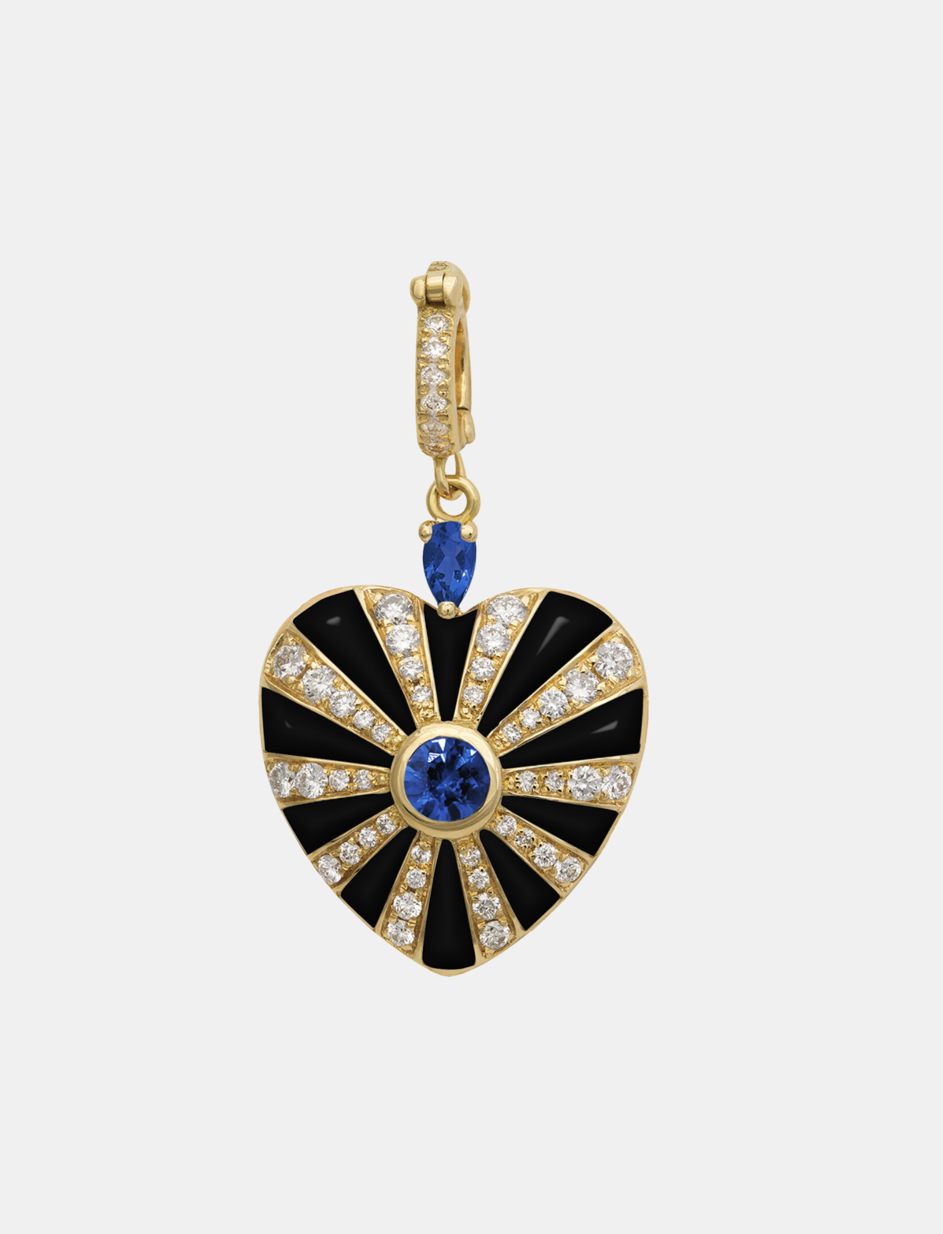 Small Mila Heart Pendant with Blue Sapphire