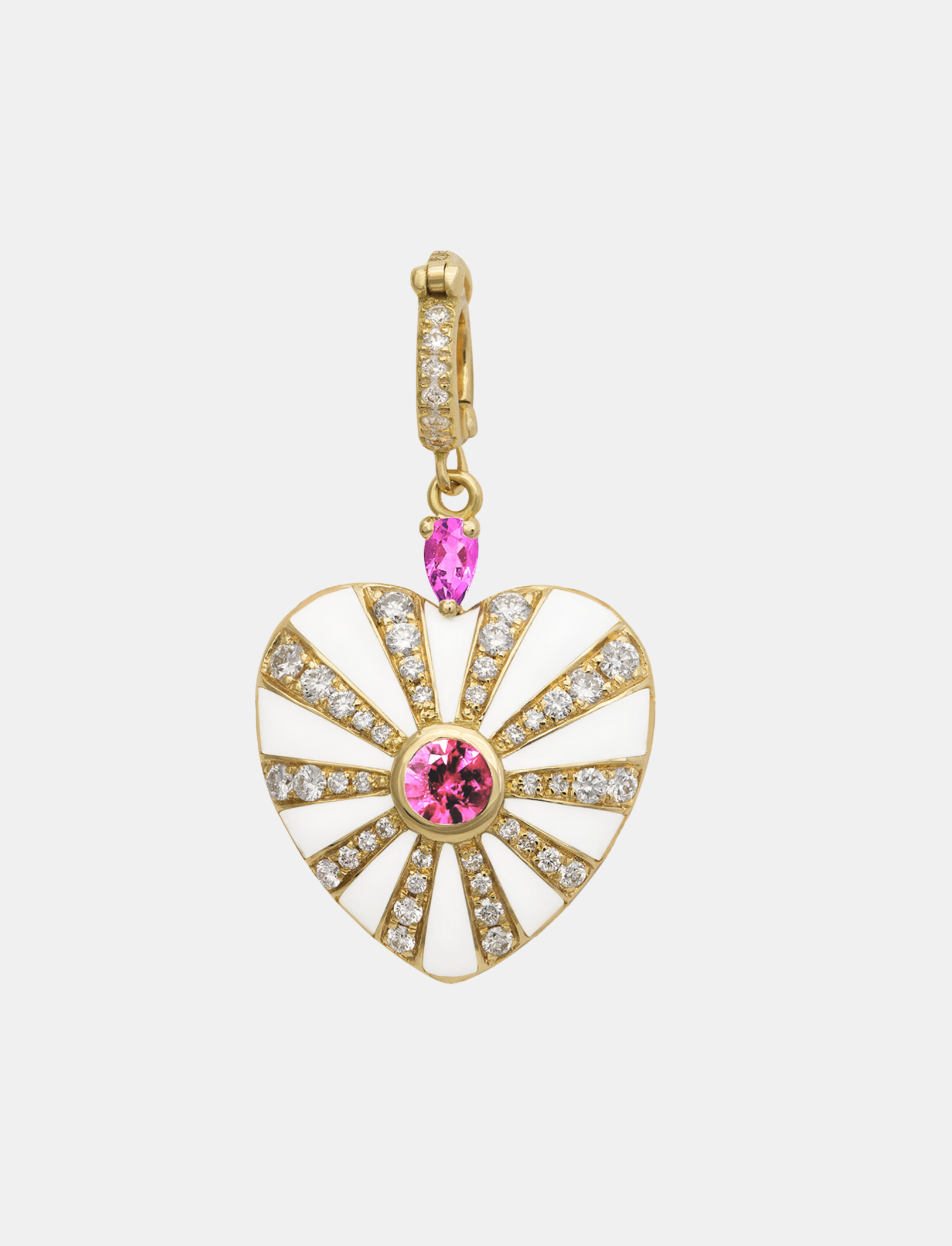 Small Mila Heart Pendant with Pink Sapphire