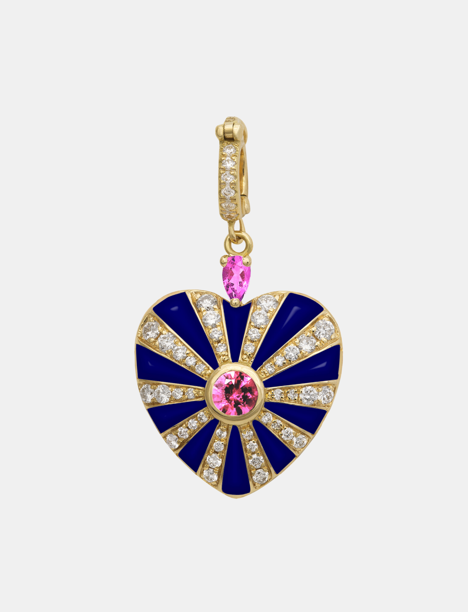 Mila Heart Pendant with Blue Enamel
