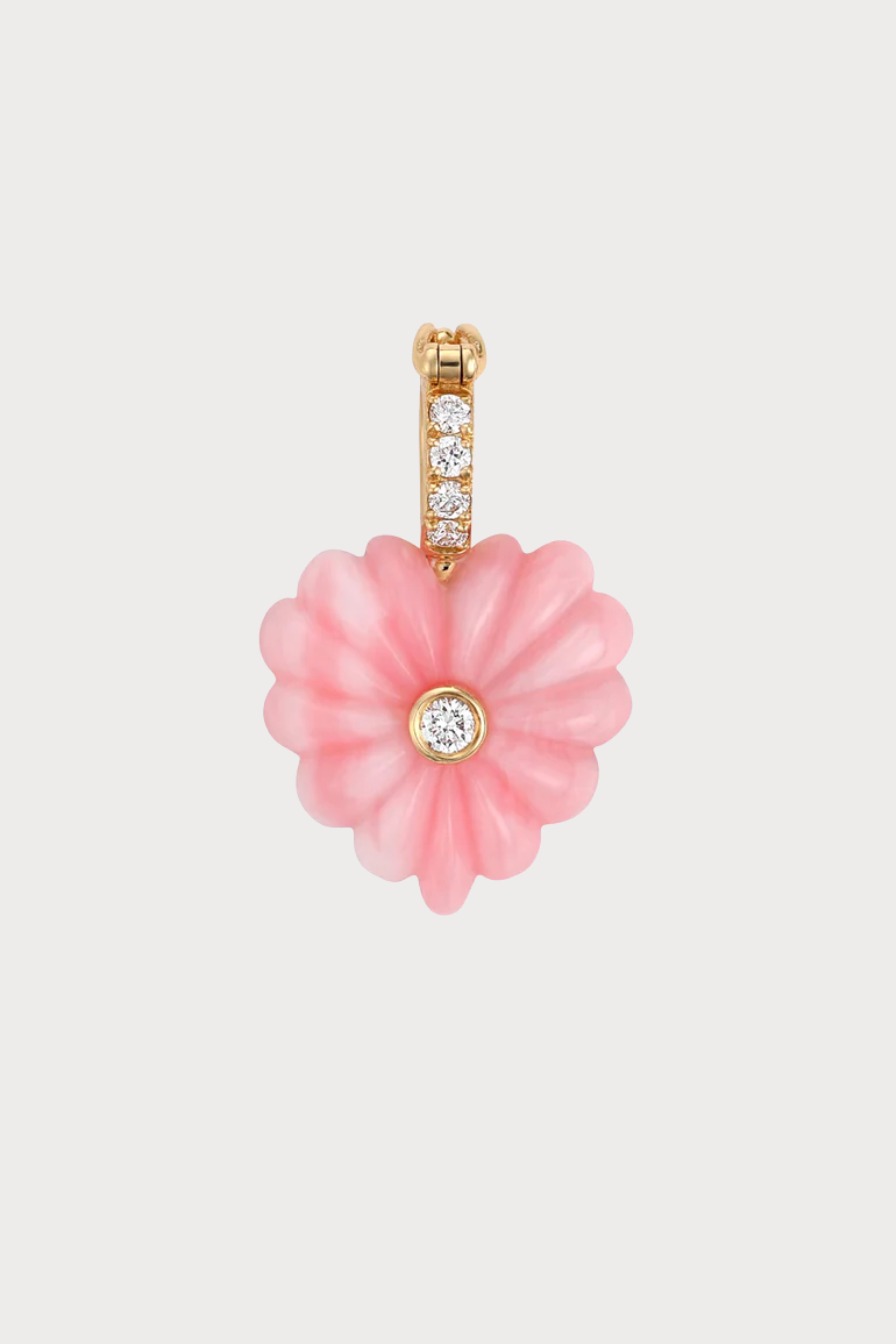 Love Pendant- Pink Opal
